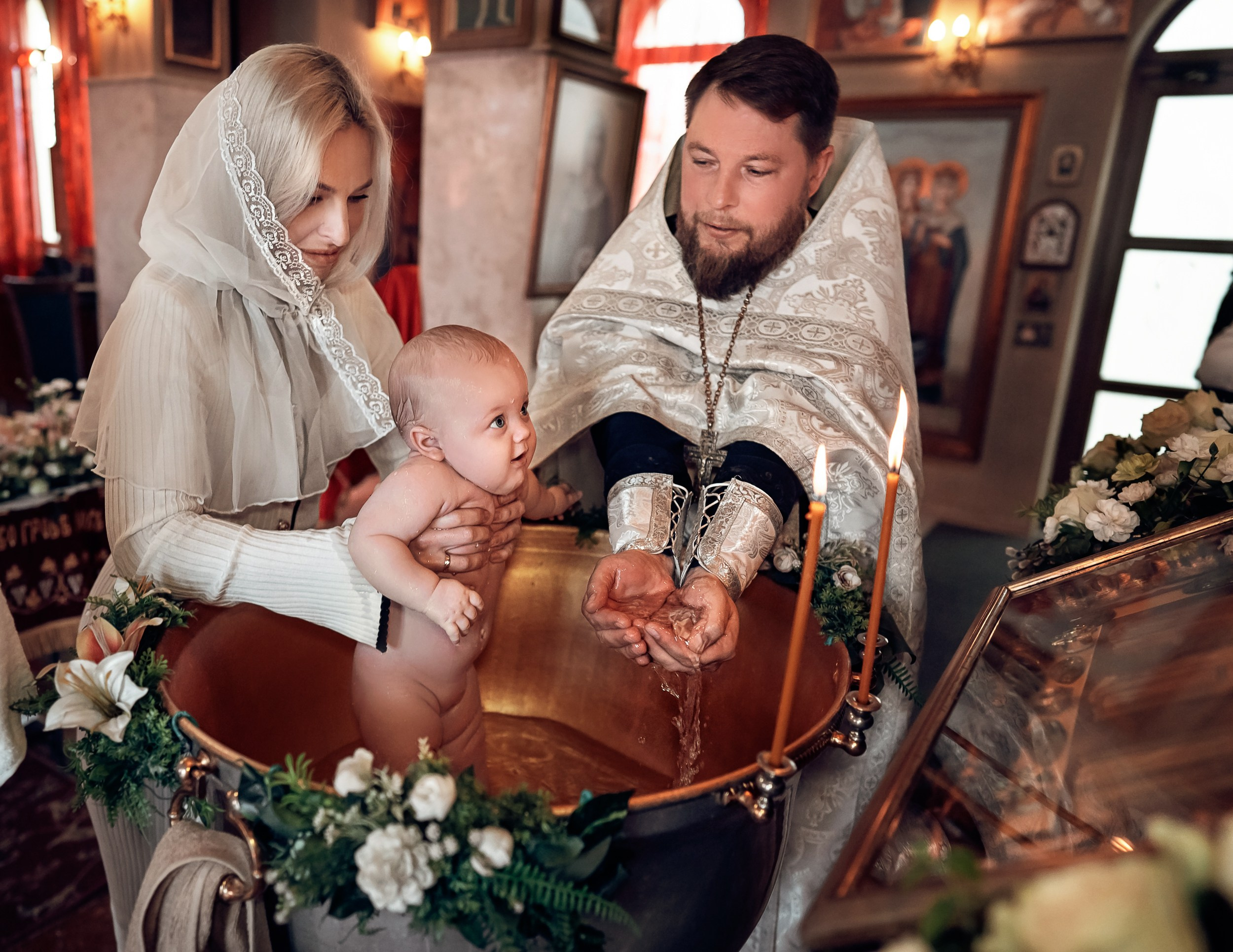 Крещение в храме Прп.Сергия Радонежского с. Орлиное. Церковный фотограф Севастополь