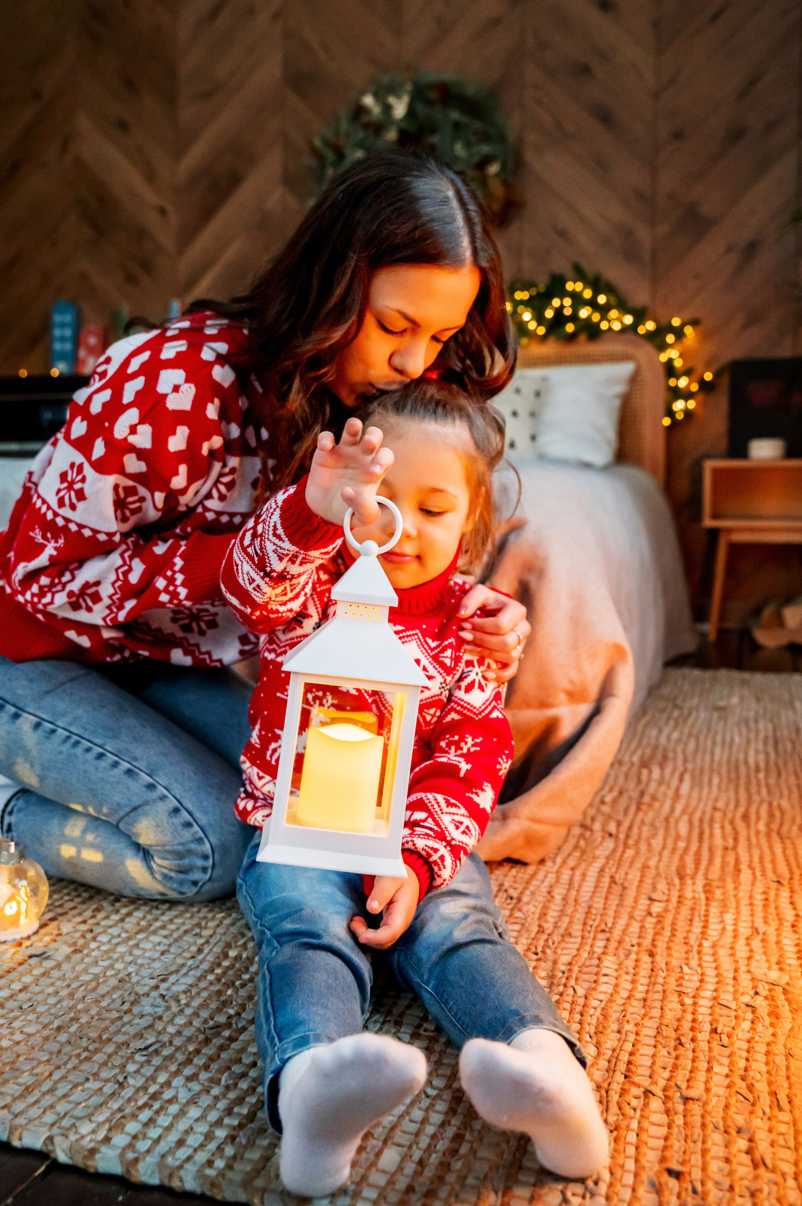 Новогодняя съёмка для мамы и дочки