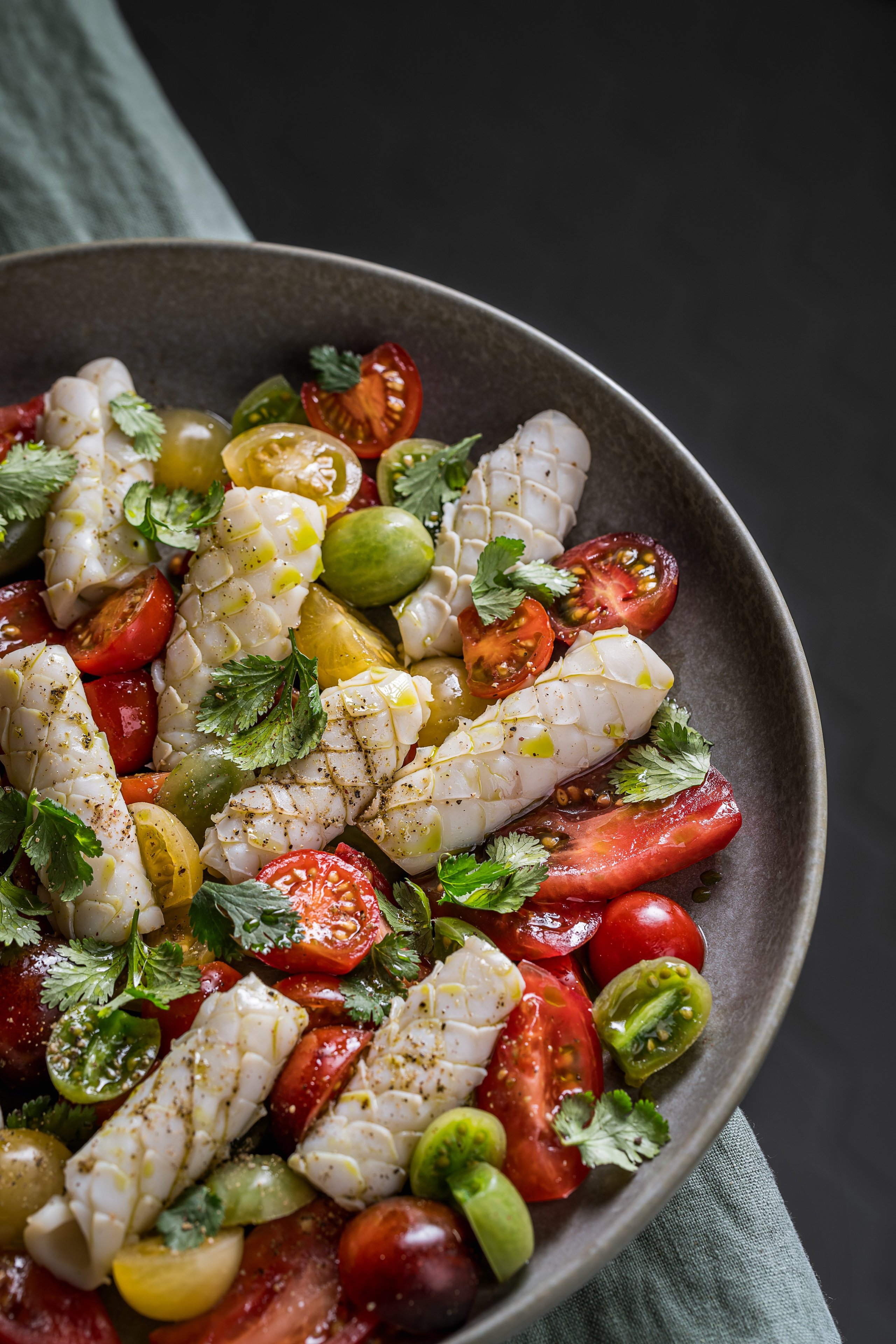 Squid Salad. Foodie Stories (гастрономические истории) рекламная фуд-фотосъёмка, Москва