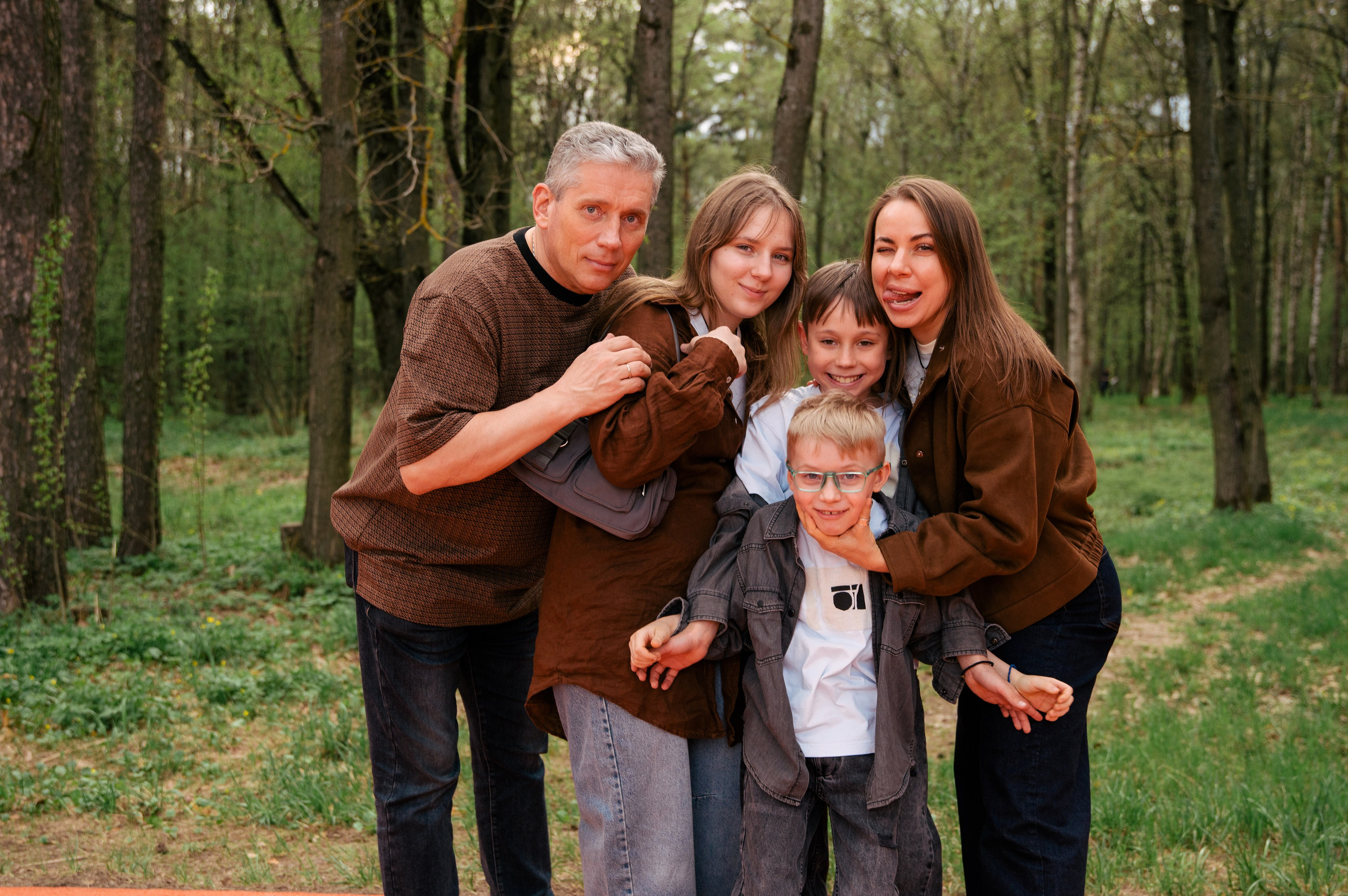 Family. Anna, Sasha, Taya, Tima, Tisha. Art-photographer Ira Wind