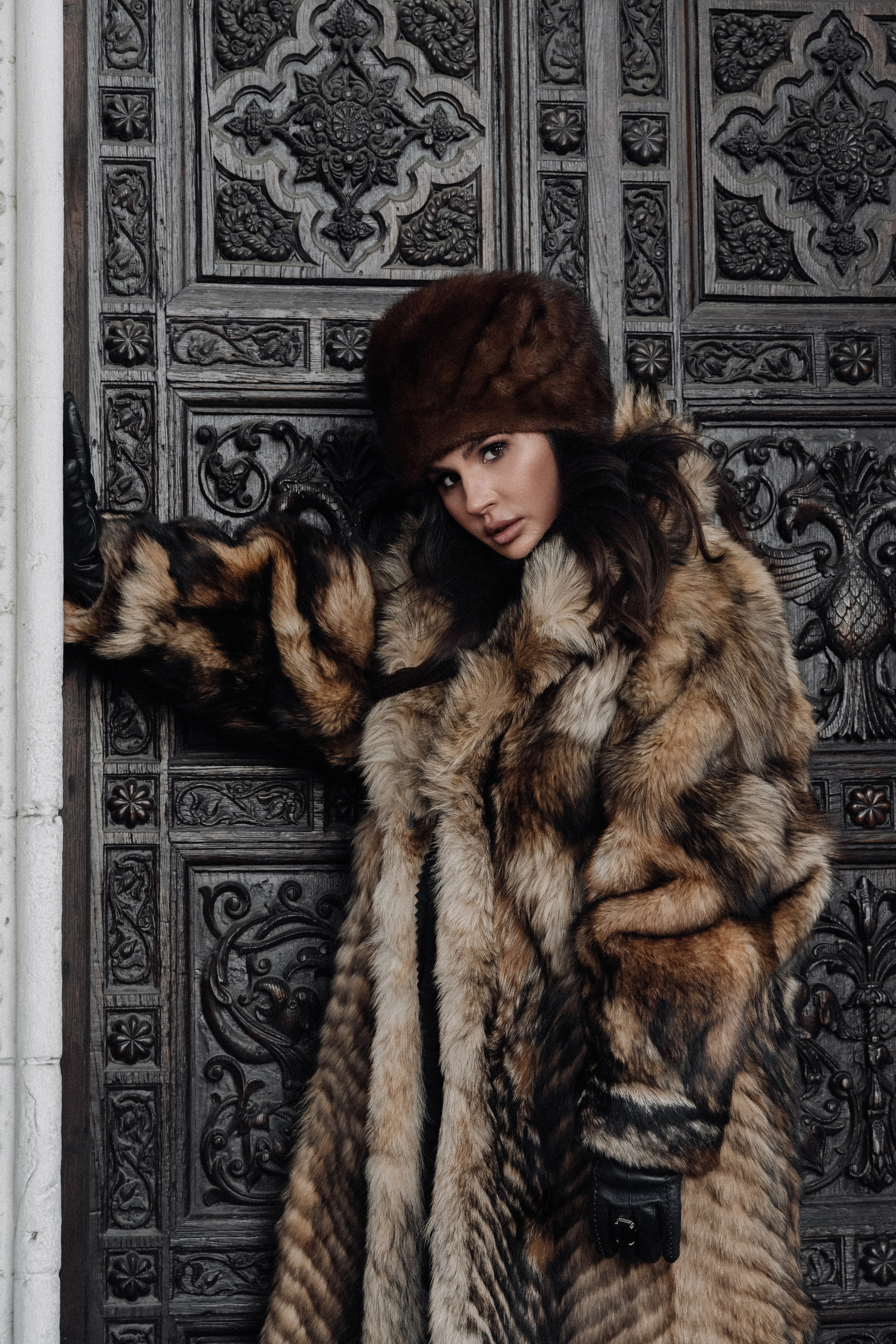 фотостудия в шубе 