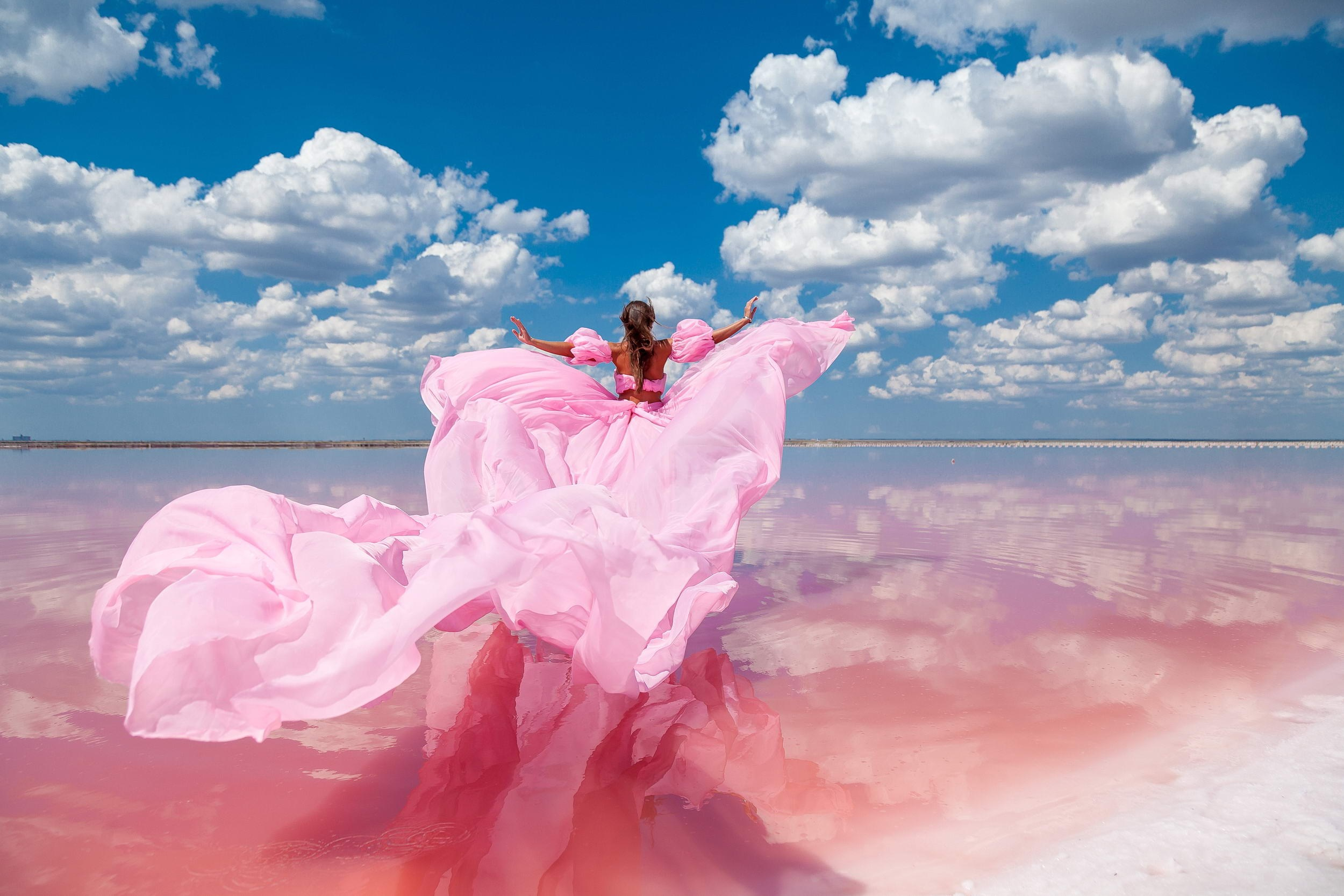 РОЗОВОЕ ОЗЕРО САСЫК СИВАШ. Фотограф в Крыму