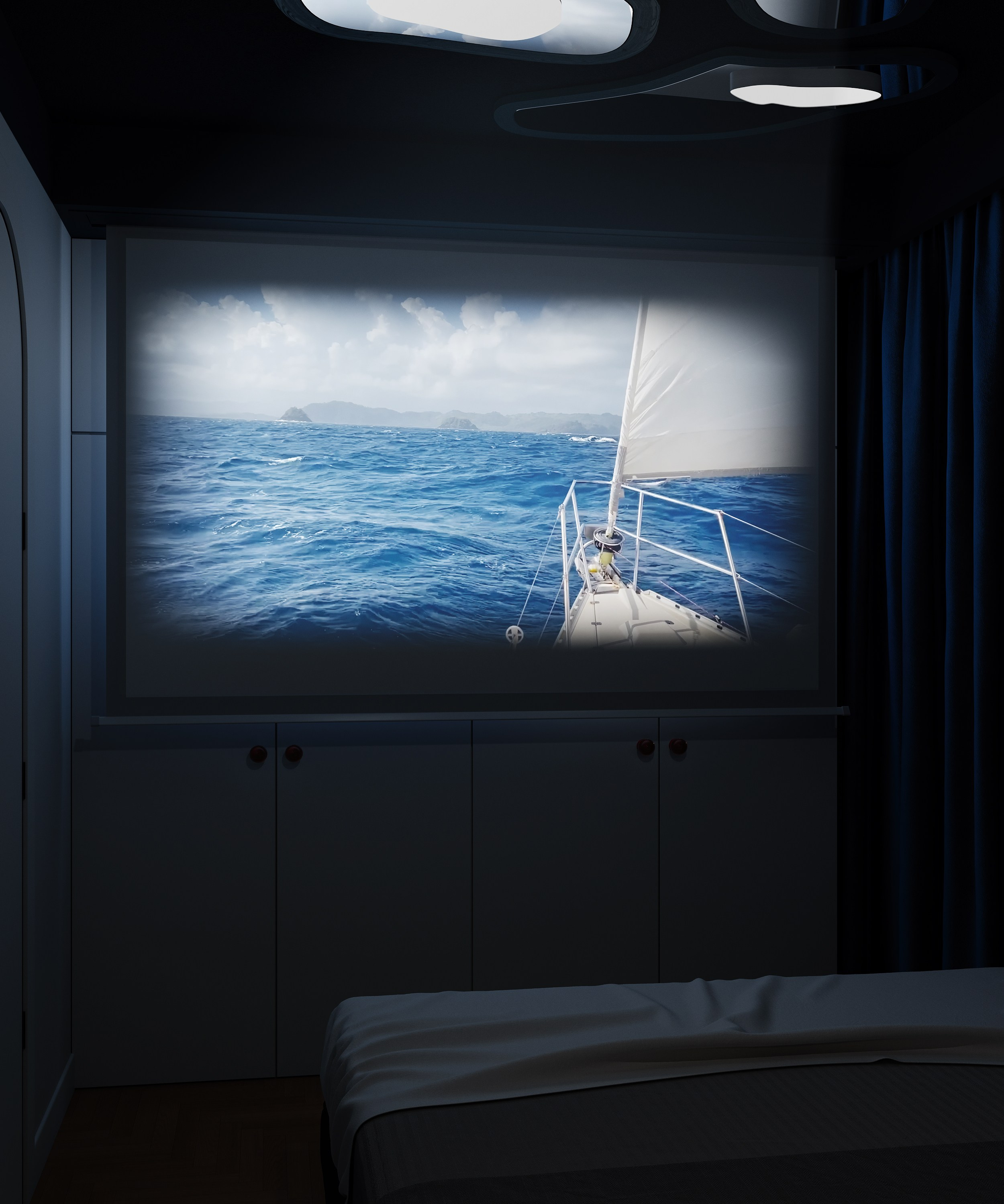 Квартира с морской тематикой | Дизайн Yuliya Shpeter. 3D визуализация интерьеров | avocado.render