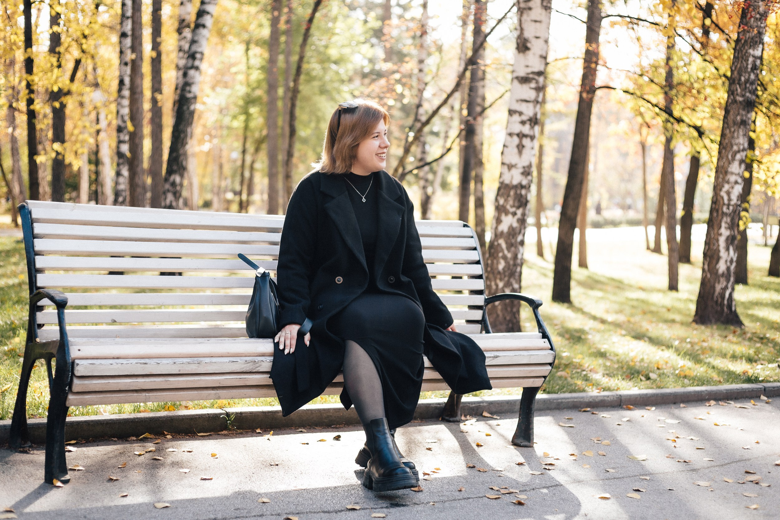 Осенняя женская фотосессия на улице. Портретный и репортажный фотограф. Мыльников Илья
