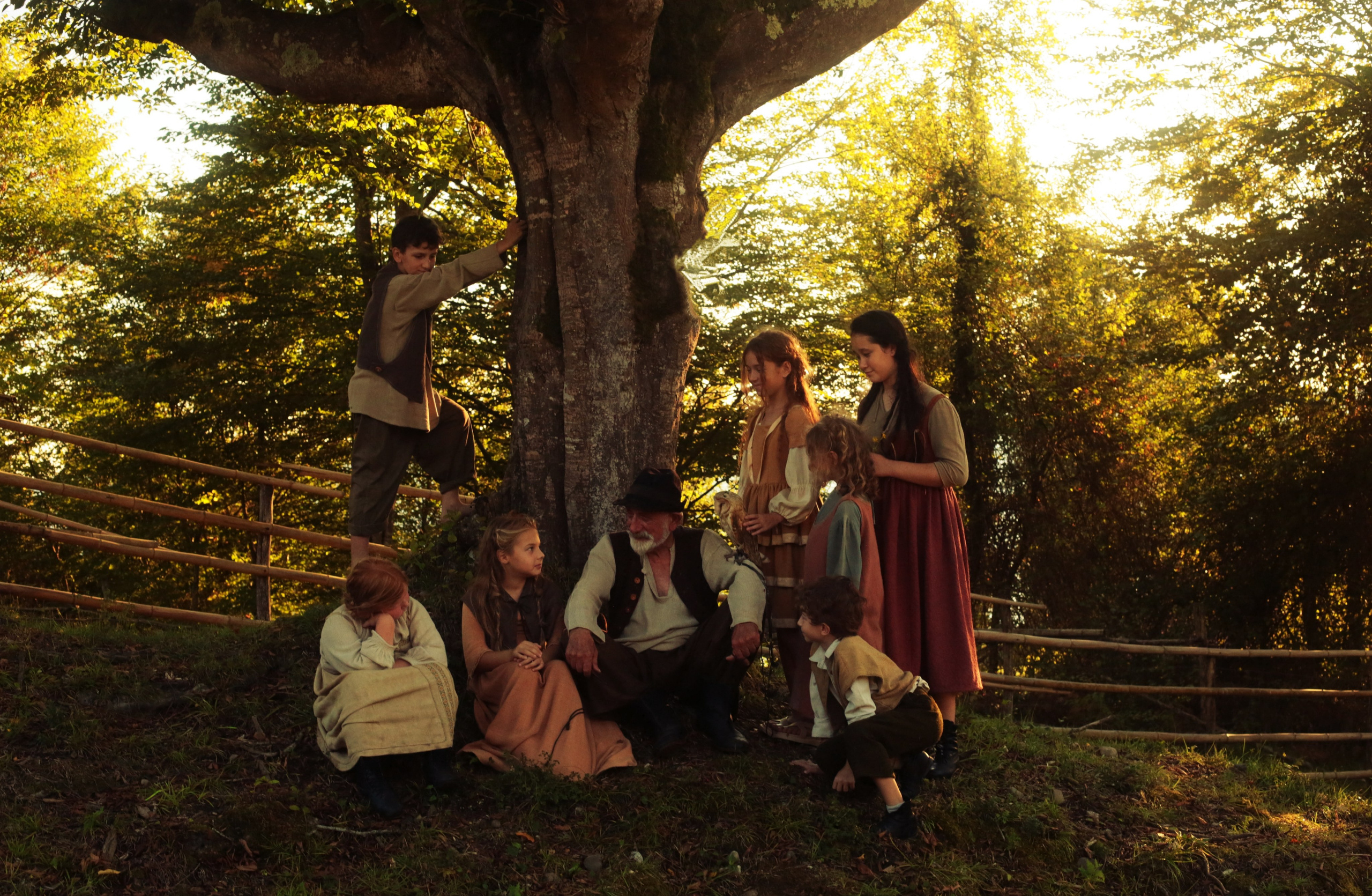 Кинематографическая съемка. Старик и дети. Ekaterina Beridze