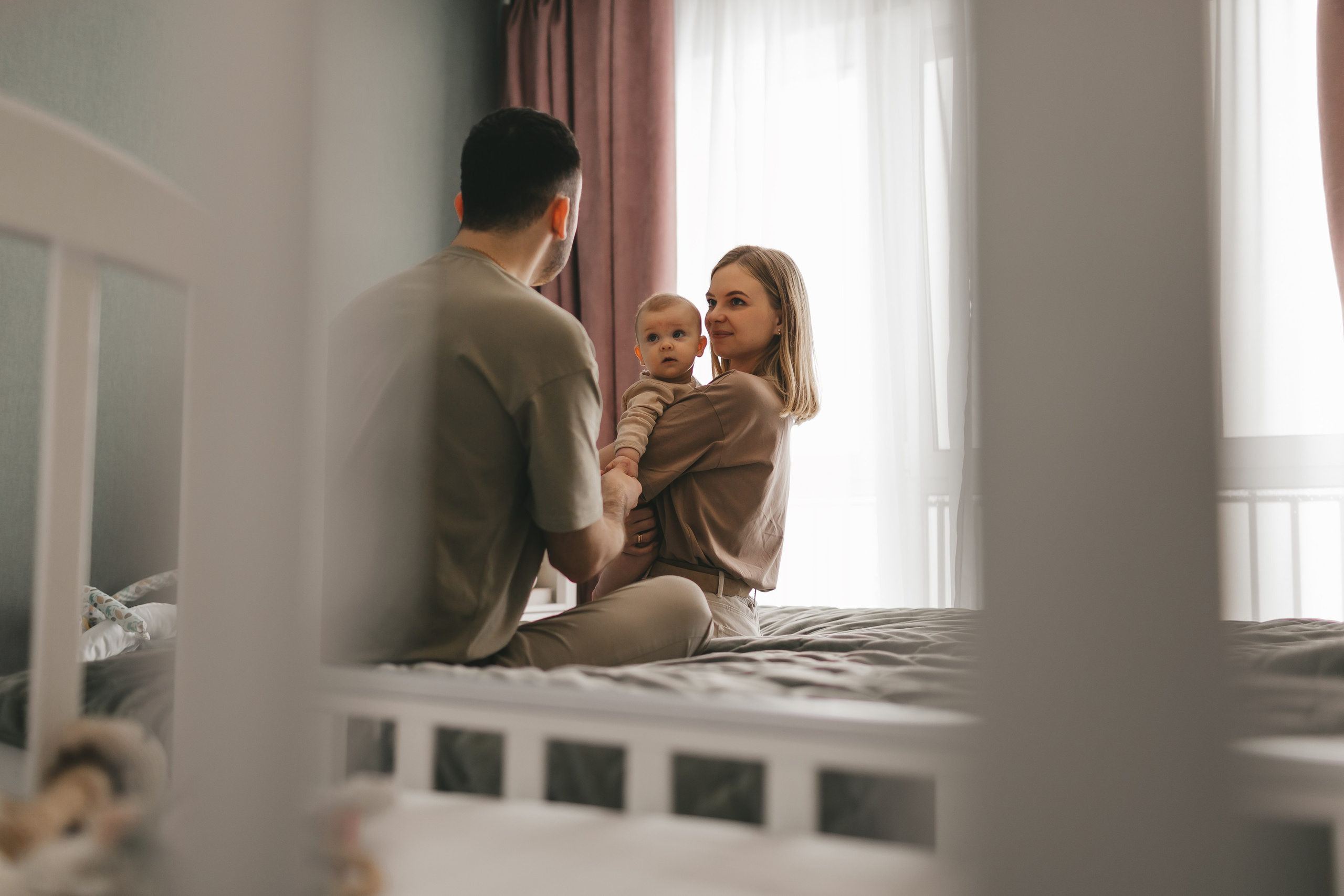 Женя, Юля и Вероника (домашняя фотосессия). Семейный и детский фотограф и видеограф в Москве, Дрокина Наталья