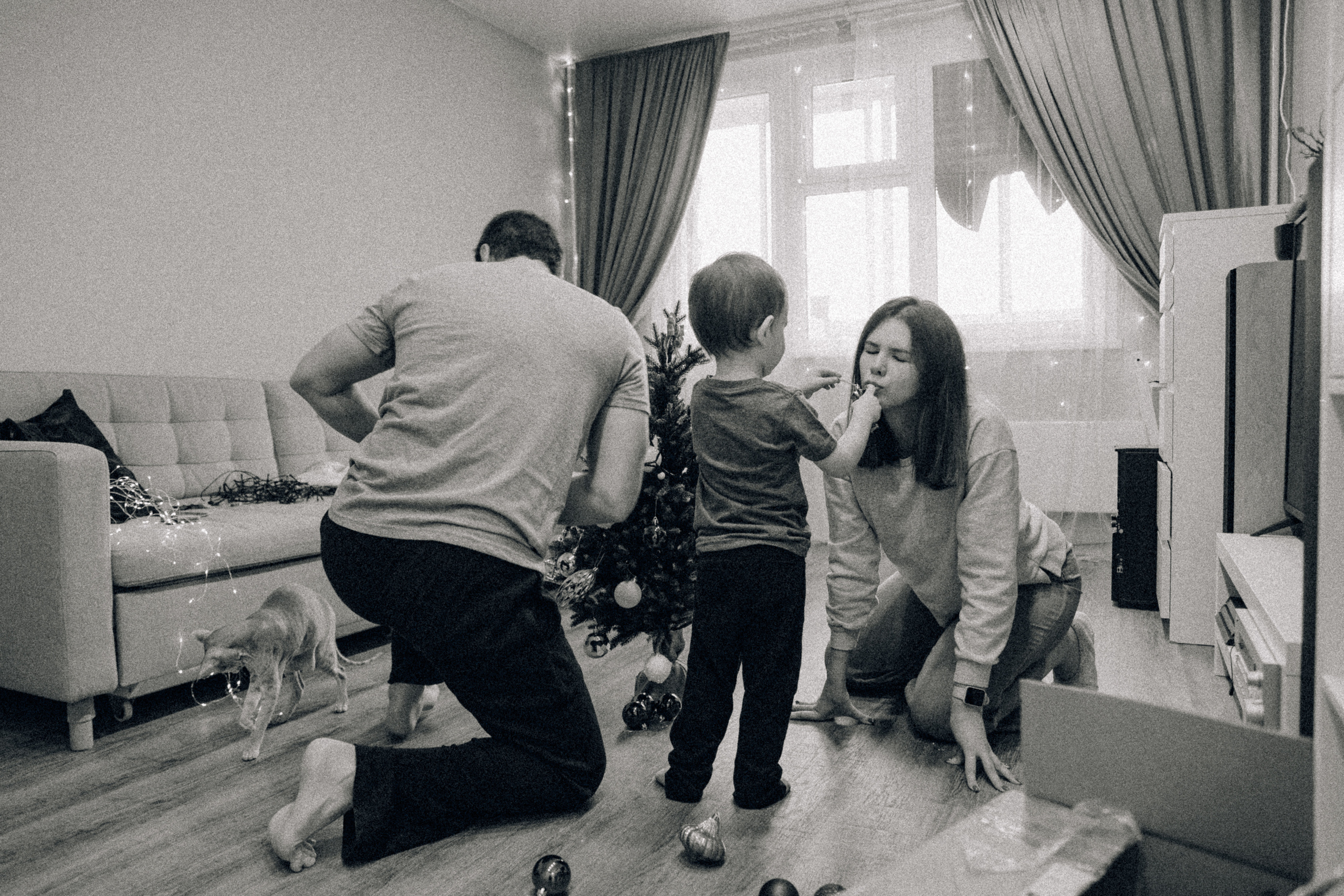 Аня Лёша Ростик и кот Маффин. Домашняя история с пряником и театром теней. Свадебный, семейный и женский фотограф в Москве Аникина Ольга