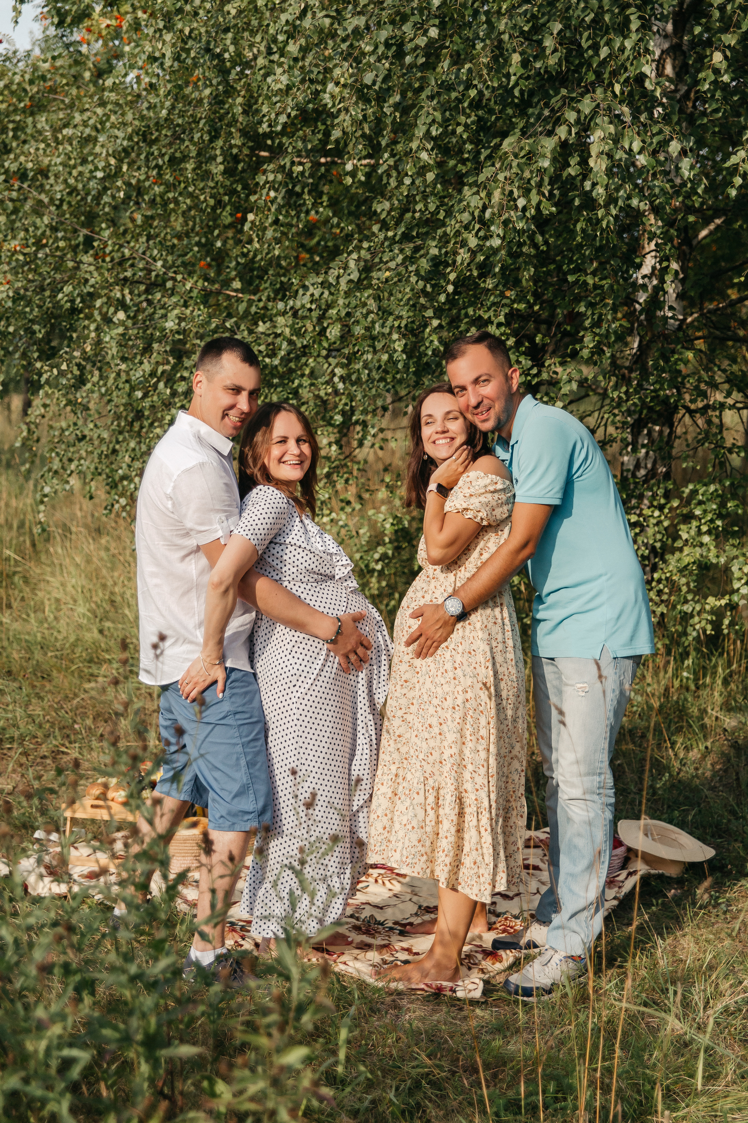 Двойная съемка беременности. Леся Макс и Наташа Игорь. Свадебный, семейный и женский фотограф в Москве Аникина Ольга