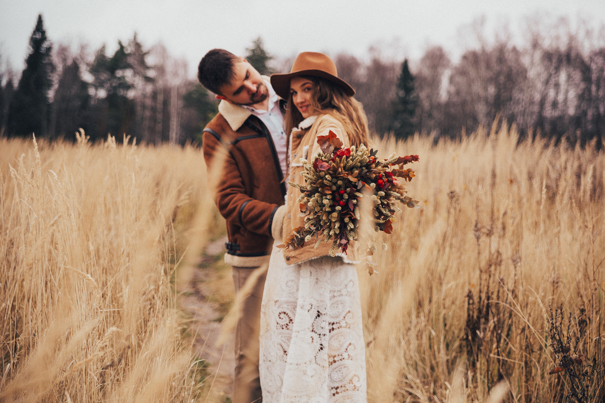 Леся Ваня. Лесная свадьба в ноябре. Свадебный, семейный и женский фотограф в Москве Аникина Ольга