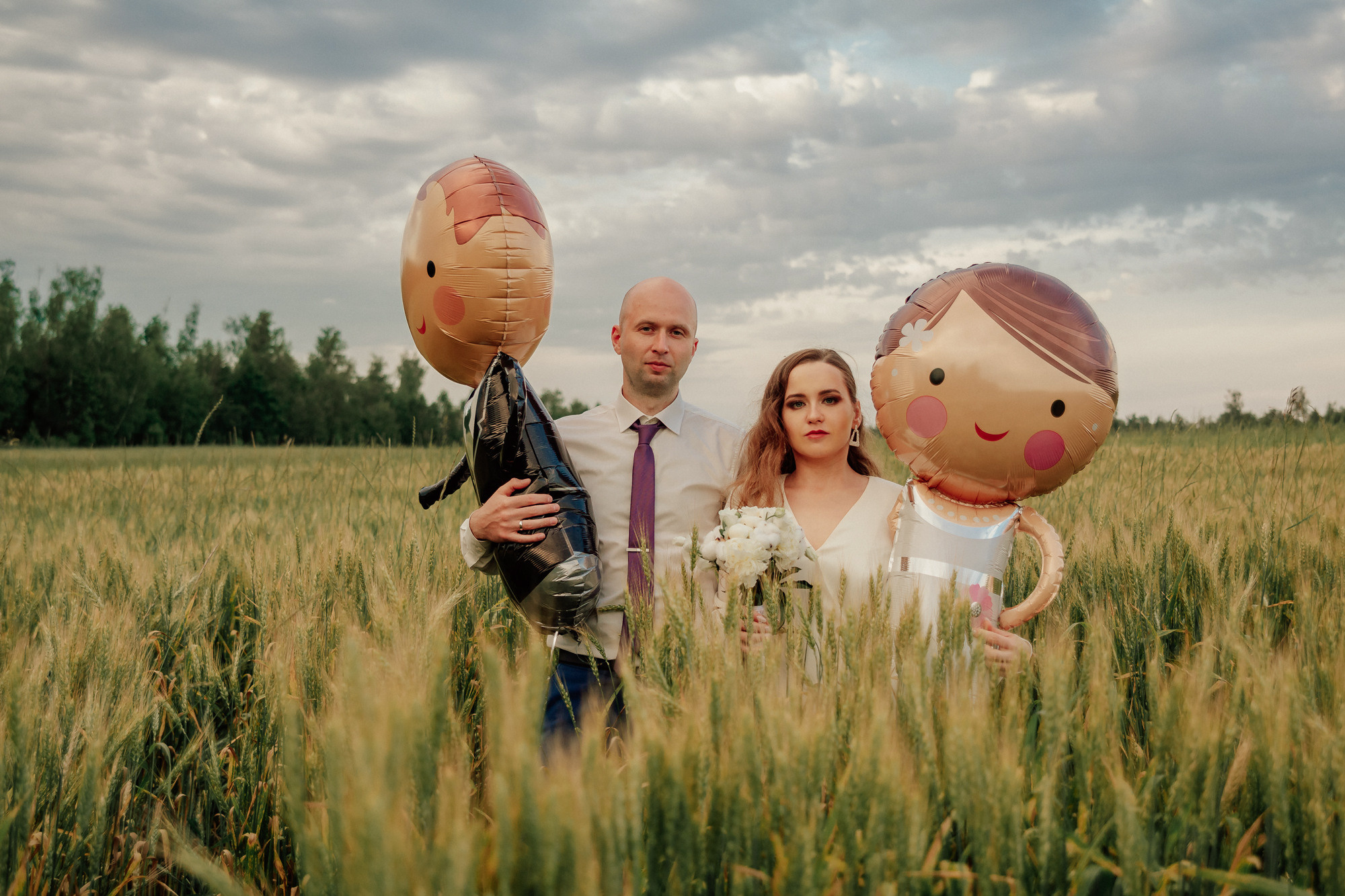 Маша Лёша. Свадьба в поле. Свадебный, семейный и женский фотограф в Москве Аникина Ольга