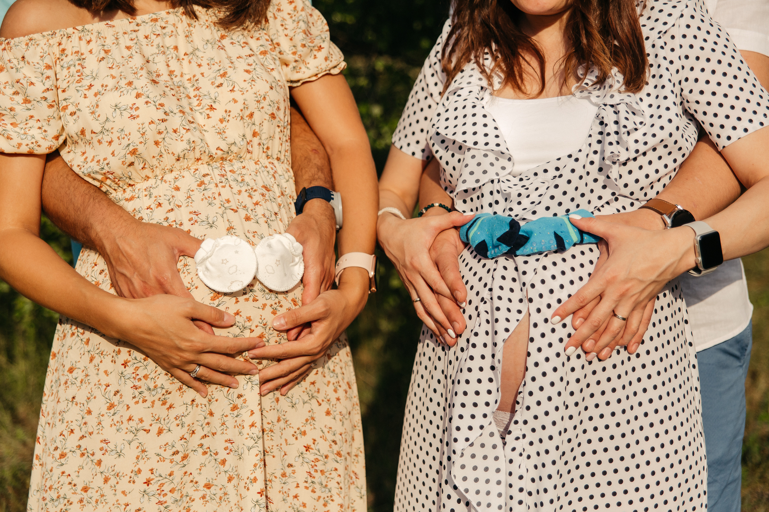 Двойная съемка беременности. Леся Макс и Наташа Игорь. Свадебный, семейный и женский фотограф в Москве Аникина Ольга