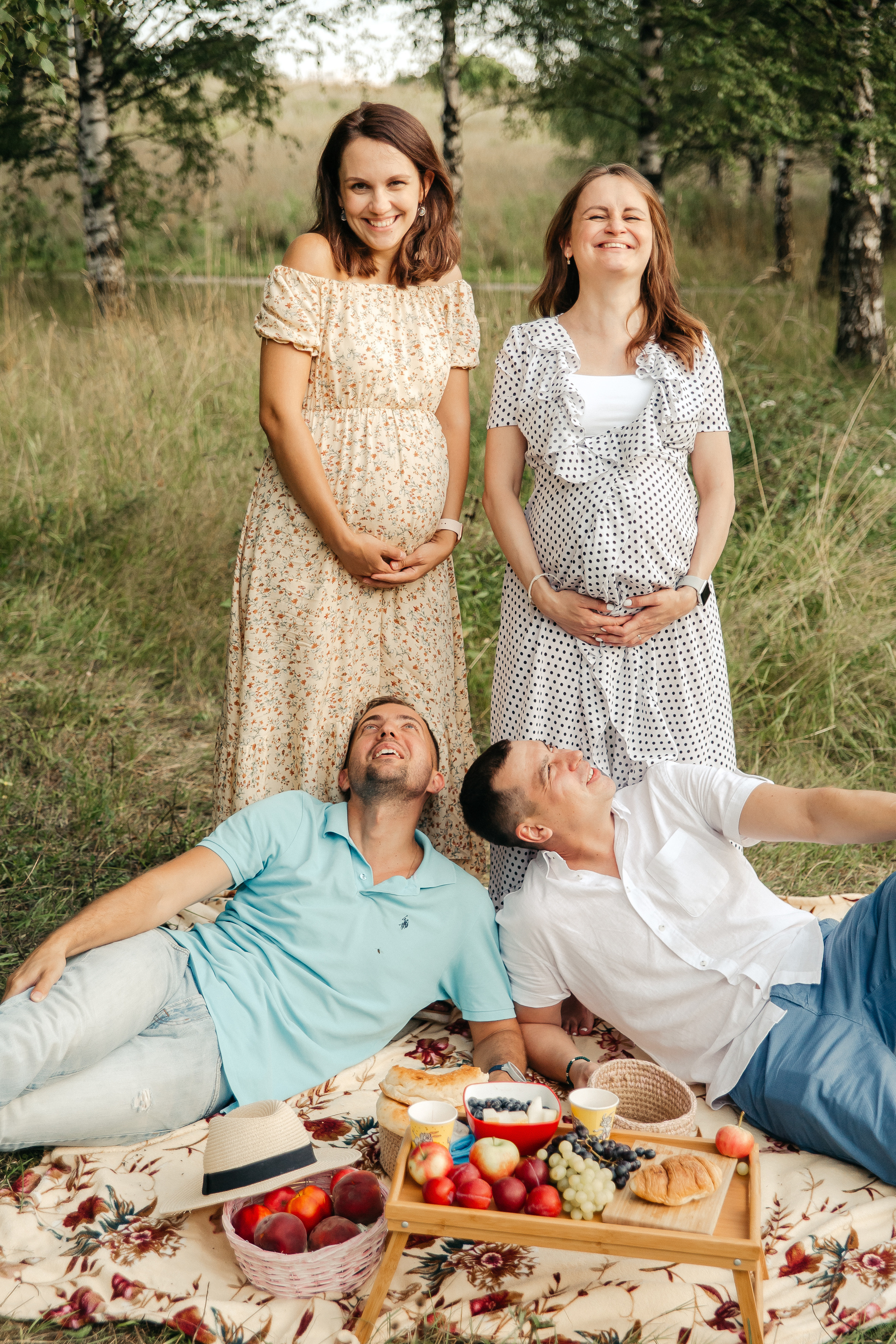 Двойная съемка беременности. Леся Макс и Наташа Игорь. Свадебный, семейный и женский фотограф в Москве Аникина Ольга