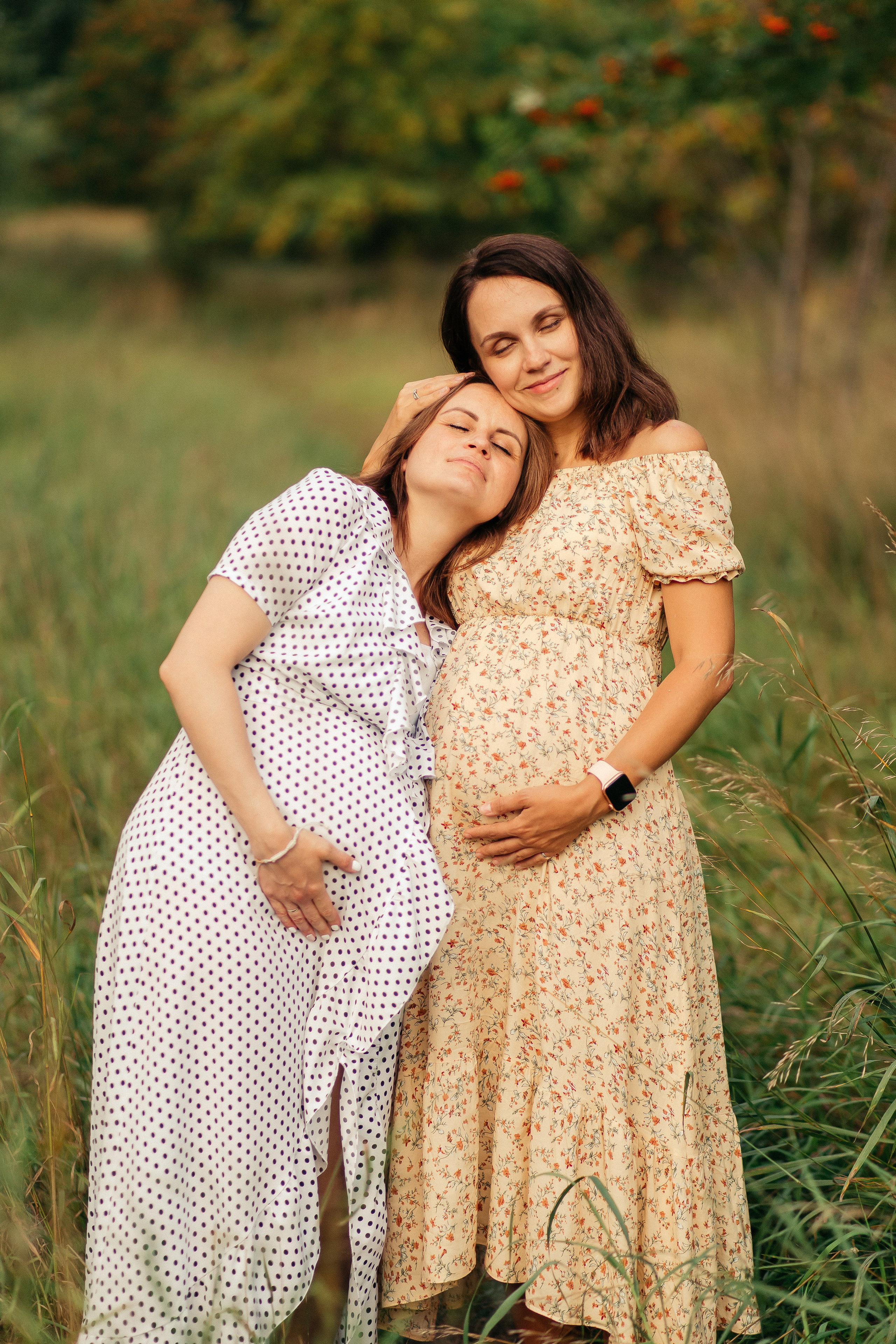 Двойная съемка беременности. Леся Макс и Наташа Игорь. Свадебный, семейный и женский фотограф в Москве Аникина Ольга