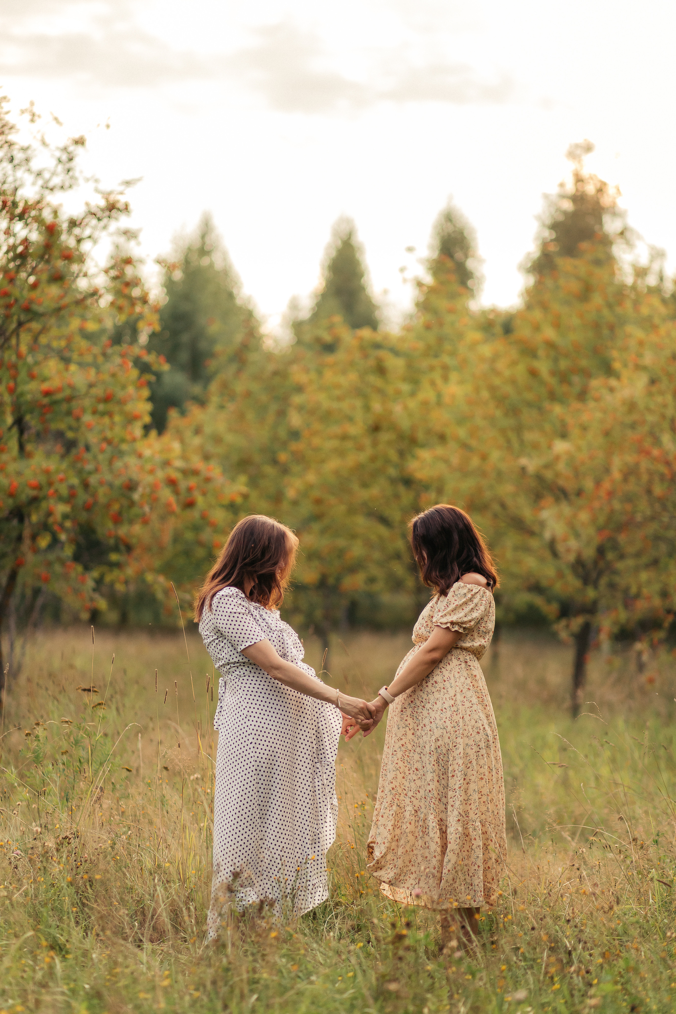 Двойная съемка беременности. Леся Макс и Наташа Игорь. Свадебный, семейный и женский фотограф в Москве Аникина Ольга