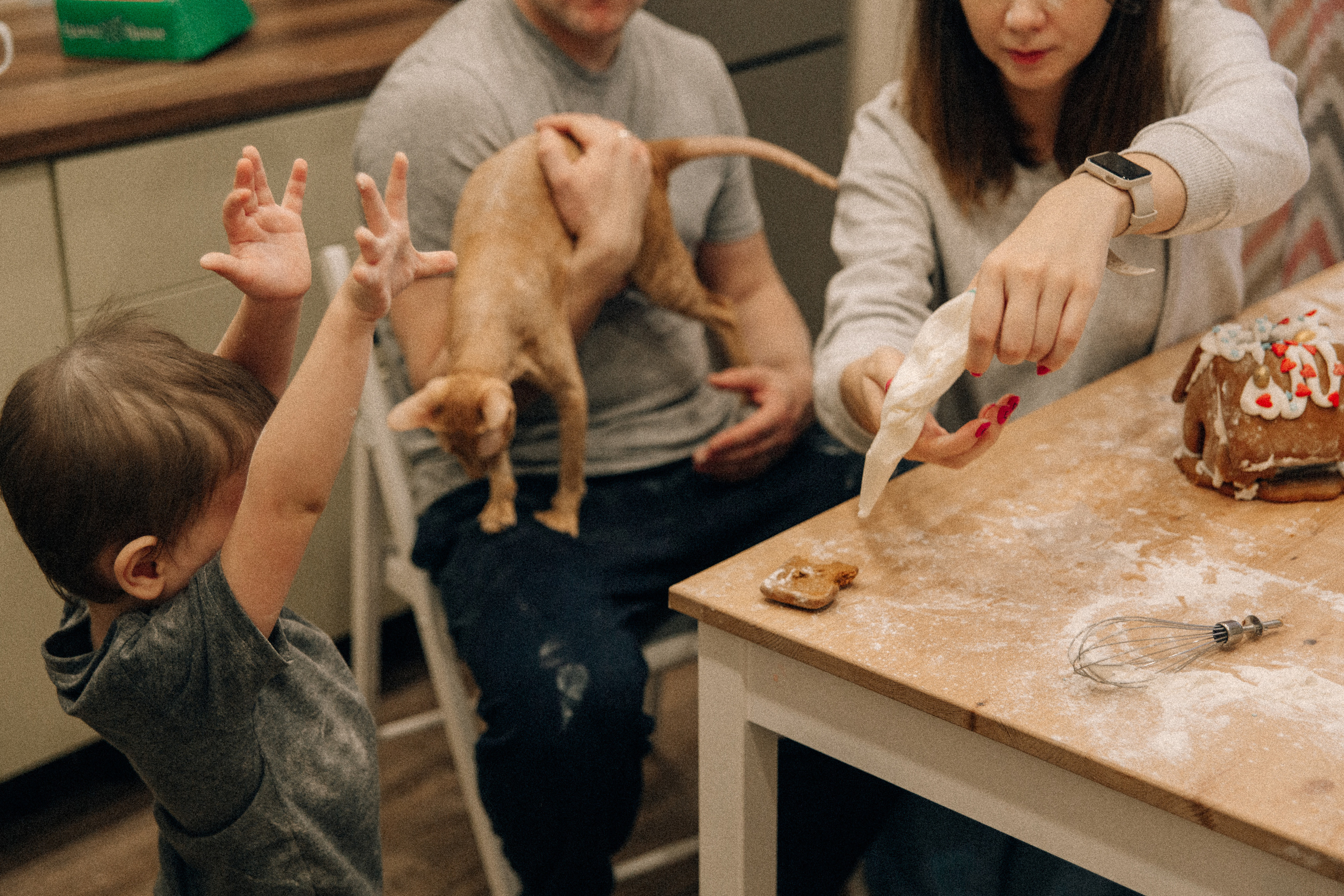 Аня Лёша Ростик и кот Маффин. Домашняя история с пряником и театром теней. Свадебный, семейный и женский фотограф в Москве Аникина Ольга