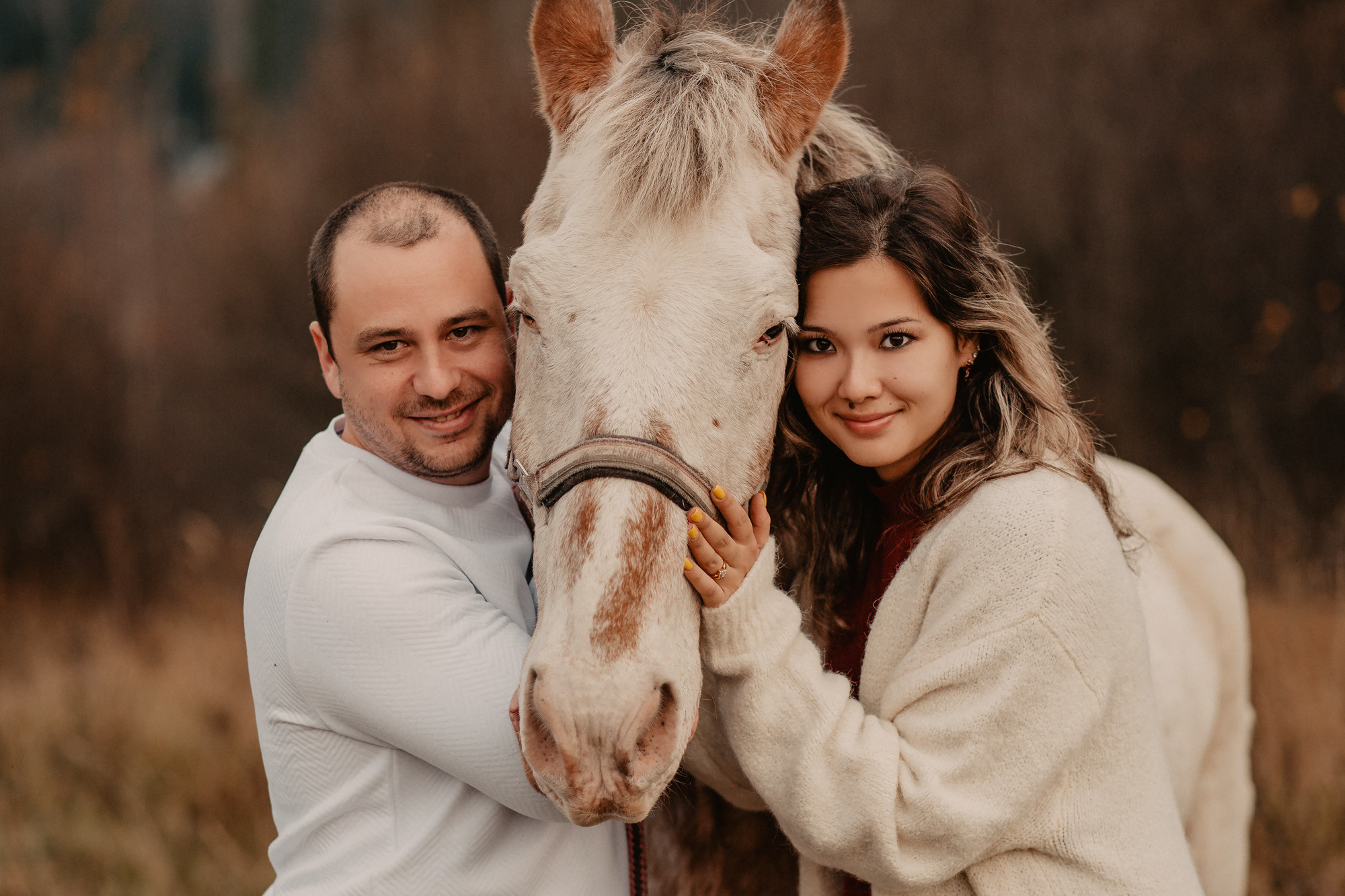 Даша Дима. Осенняя прогулка с конем. Свадебный, семейный и женский фотограф в Москве Аникина Ольга
