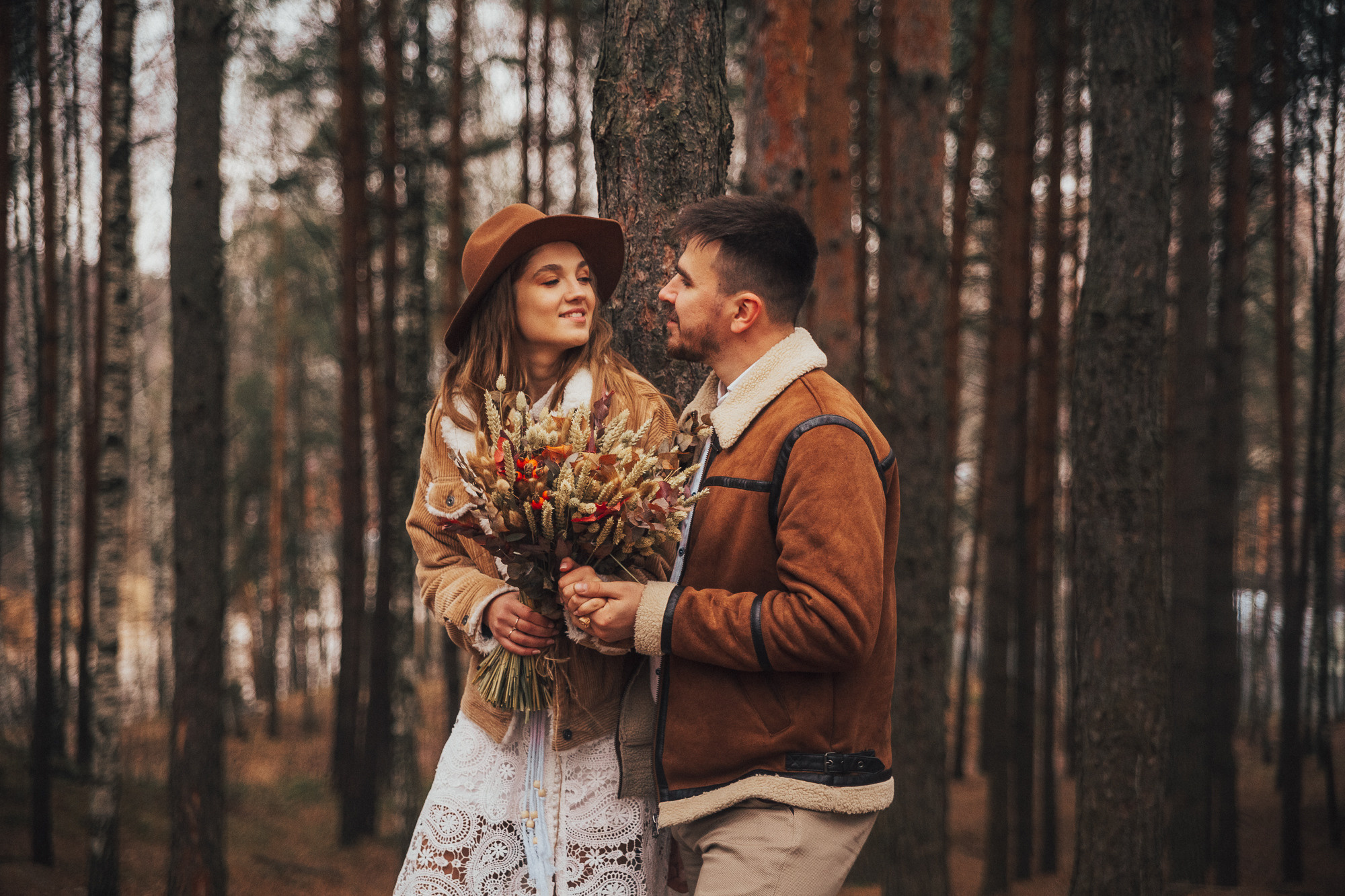 Леся Ваня. Лесная свадьба в ноябре. Свадебный, семейный и женский фотограф в Москве Аникина Ольга
