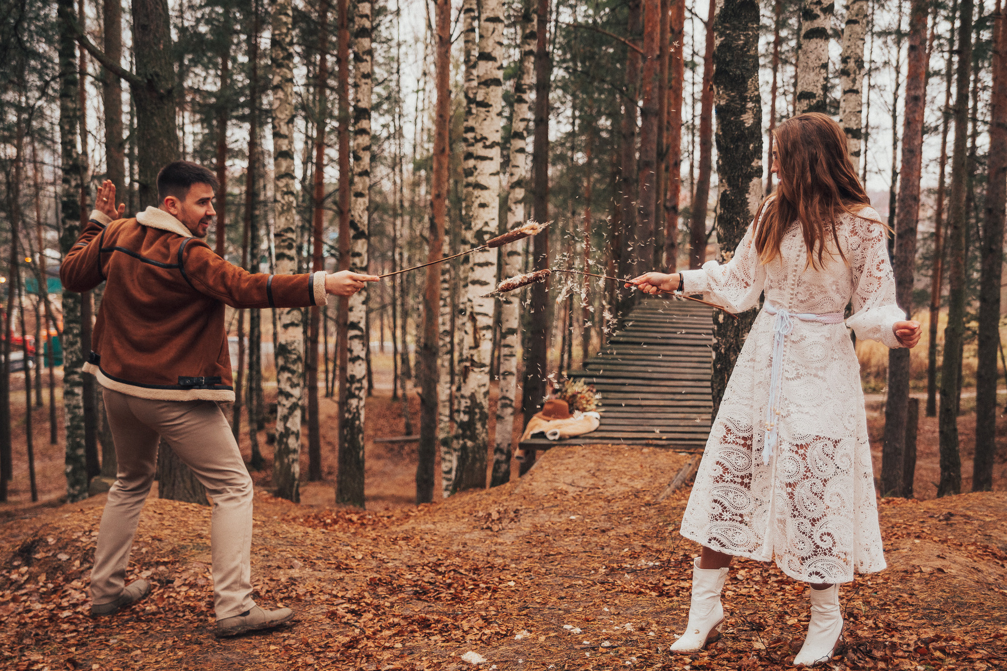 Леся Ваня. Лесная свадьба в ноябре. Свадебный, семейный и женский фотограф в Москве Аникина Ольга