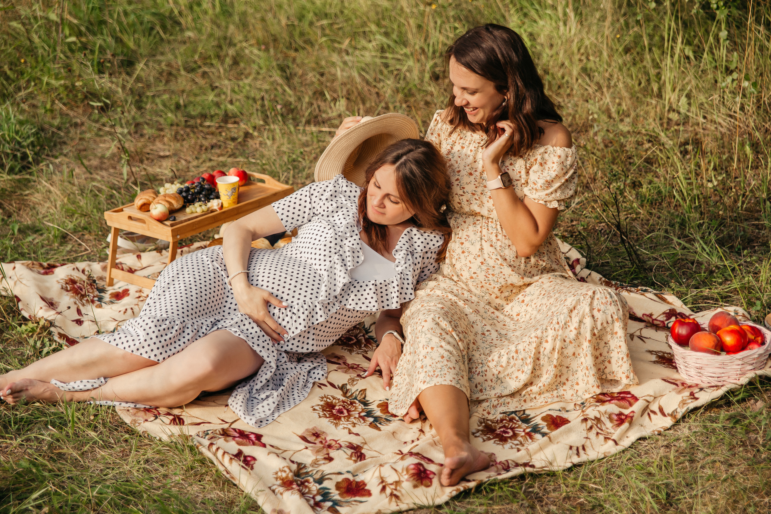 Двойная съемка беременности. Леся Макс и Наташа Игорь. Свадебный, семейный и женский фотограф в Москве Аникина Ольга