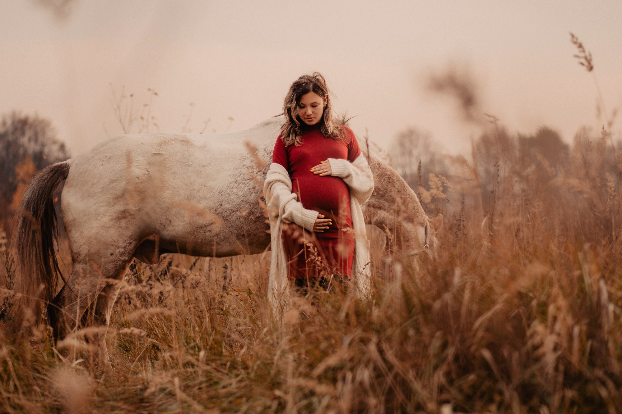 Даша Дима. Осенняя прогулка с конем. Свадебный, семейный и женский фотограф в Москве Аникина Ольга