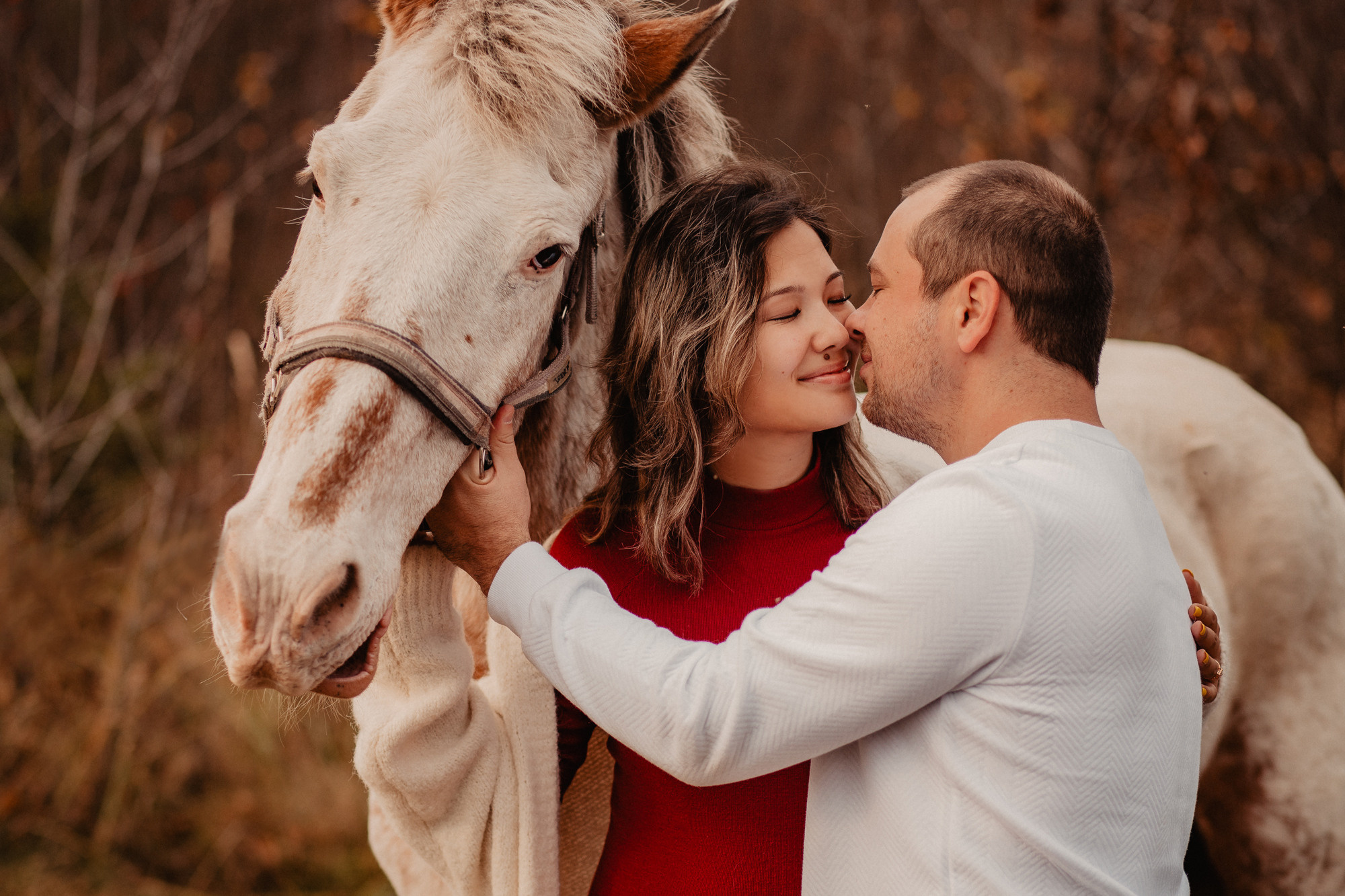 Даша Дима. Осенняя прогулка с конем. Свадебный, семейный и женский фотограф в Москве Аникина Ольга
