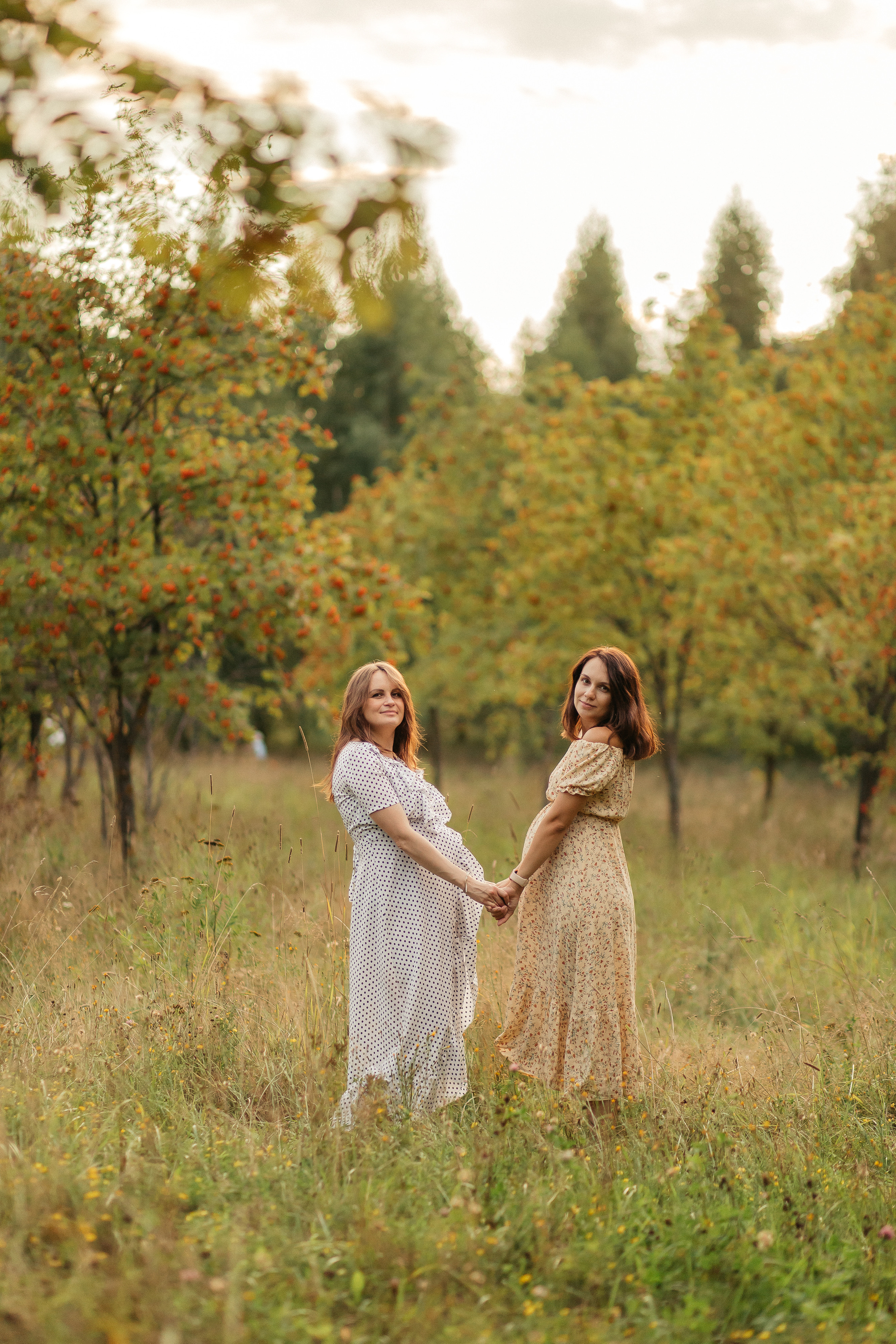 Двойная съемка беременности. Леся Макс и Наташа Игорь. Свадебный, семейный и женский фотограф в Москве Аникина Ольга