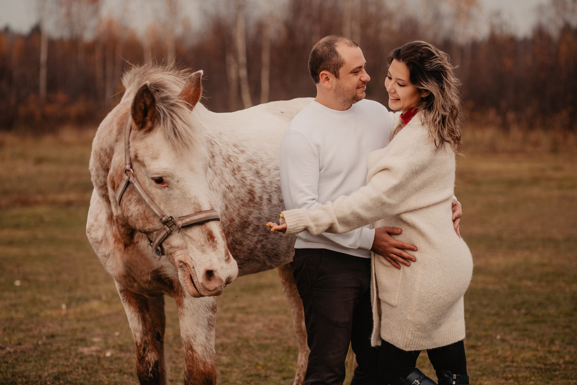 Даша Дима. Осенняя прогулка с конем. Свадебный, семейный и женский фотограф в Москве Аникина Ольга