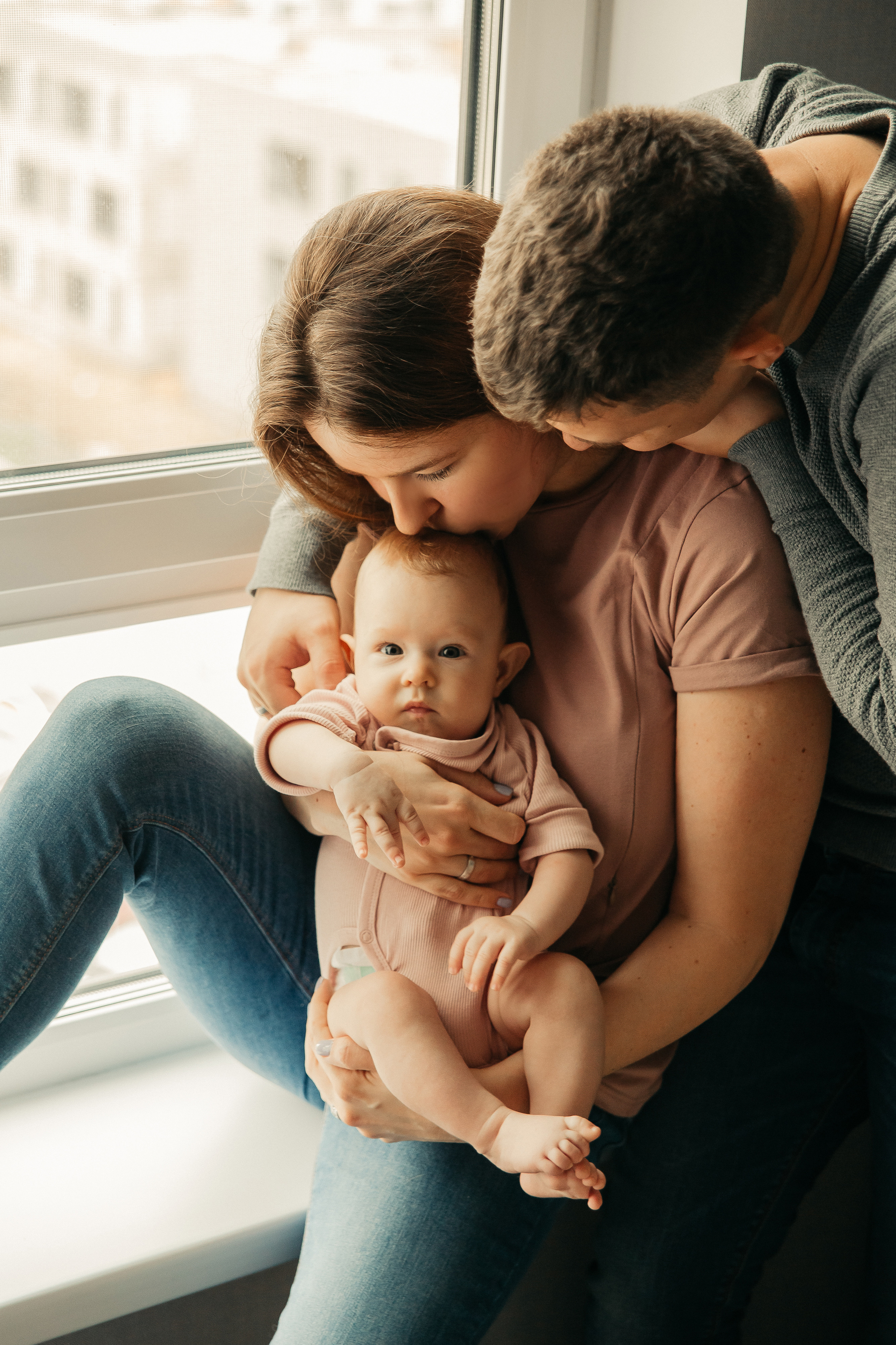 Настя Макс и Алиса. Домашняя уютная фотосессия. Свадебный, семейный и женский фотограф в Москве Аникина Ольга