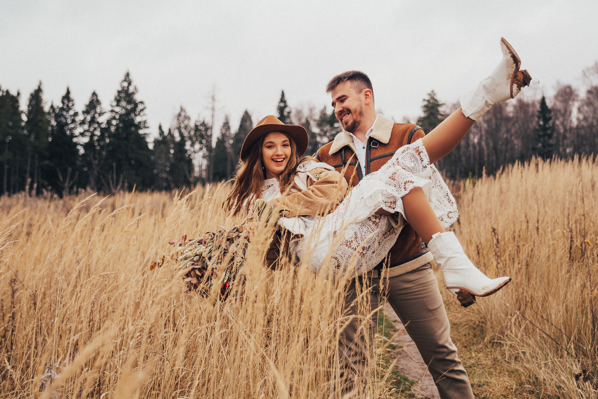 Леся Ваня. Лесная свадьба в ноябре. Свадебный, семейный и женский фотограф в Москве Аникина Ольга
