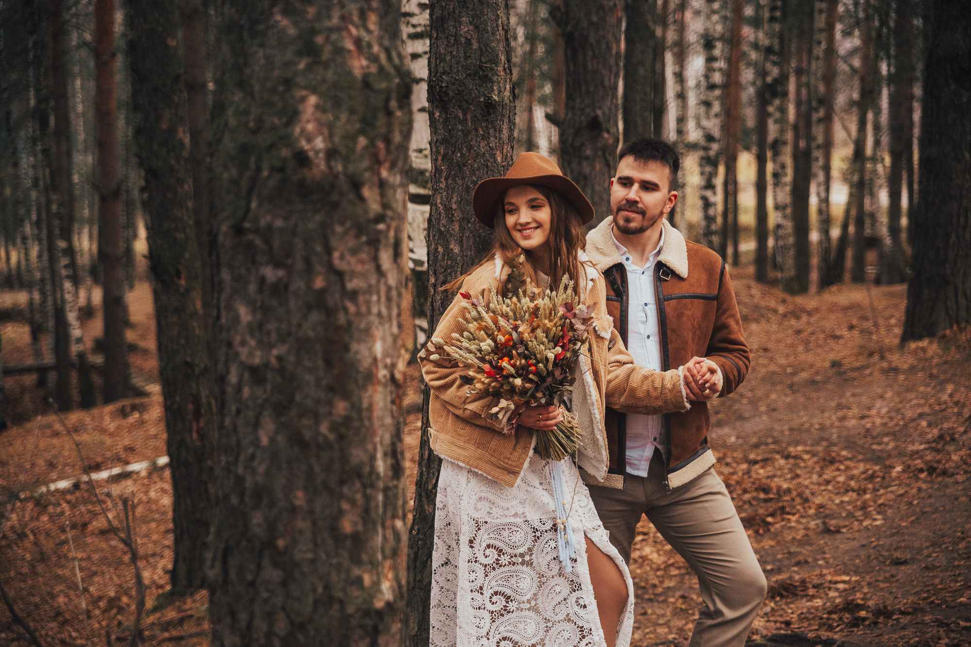 Леся Ваня. Лесная свадьба в ноябре. Свадебный, семейный и женский фотограф в Москве Аникина Ольга