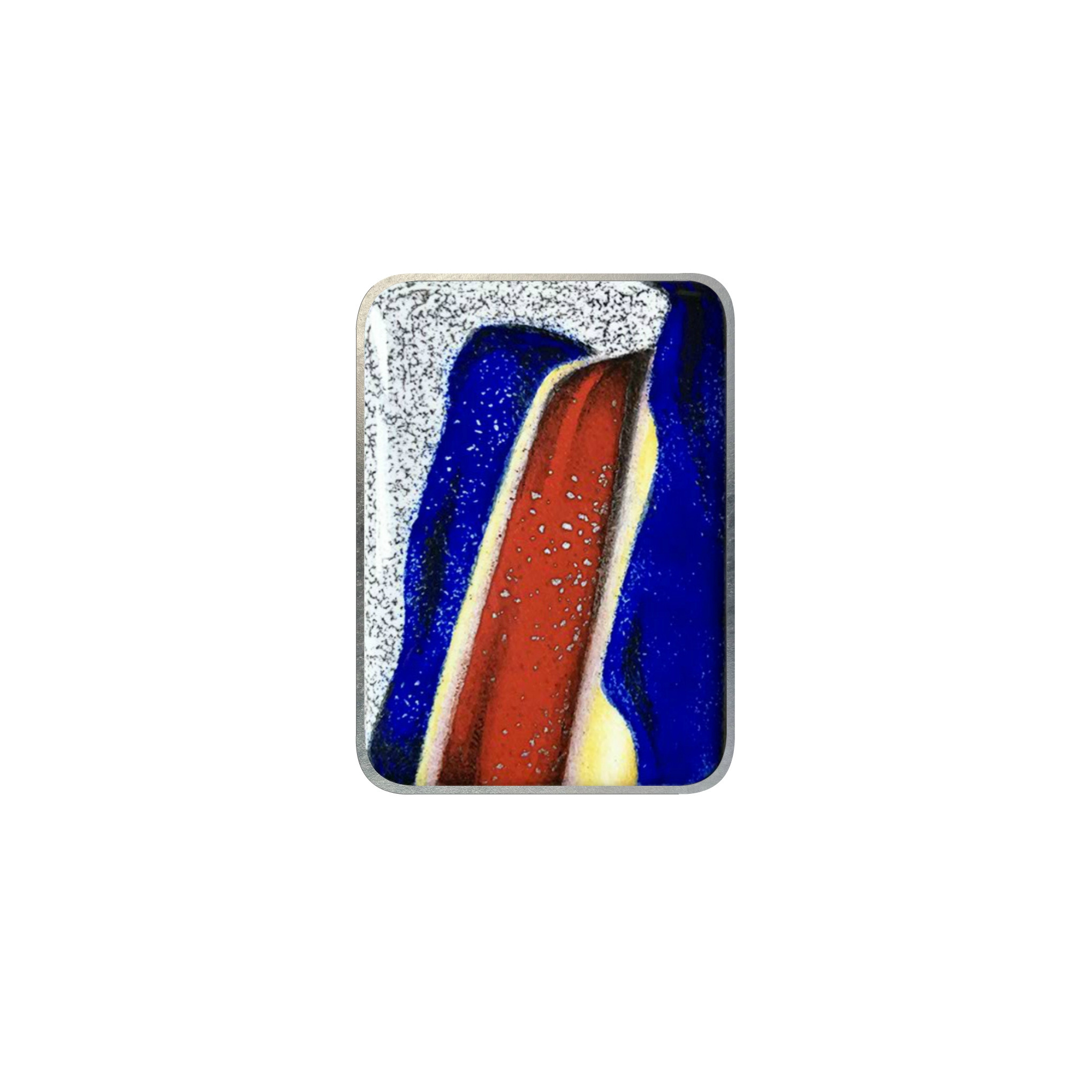 Lava, 2022, painted enamel, titanium