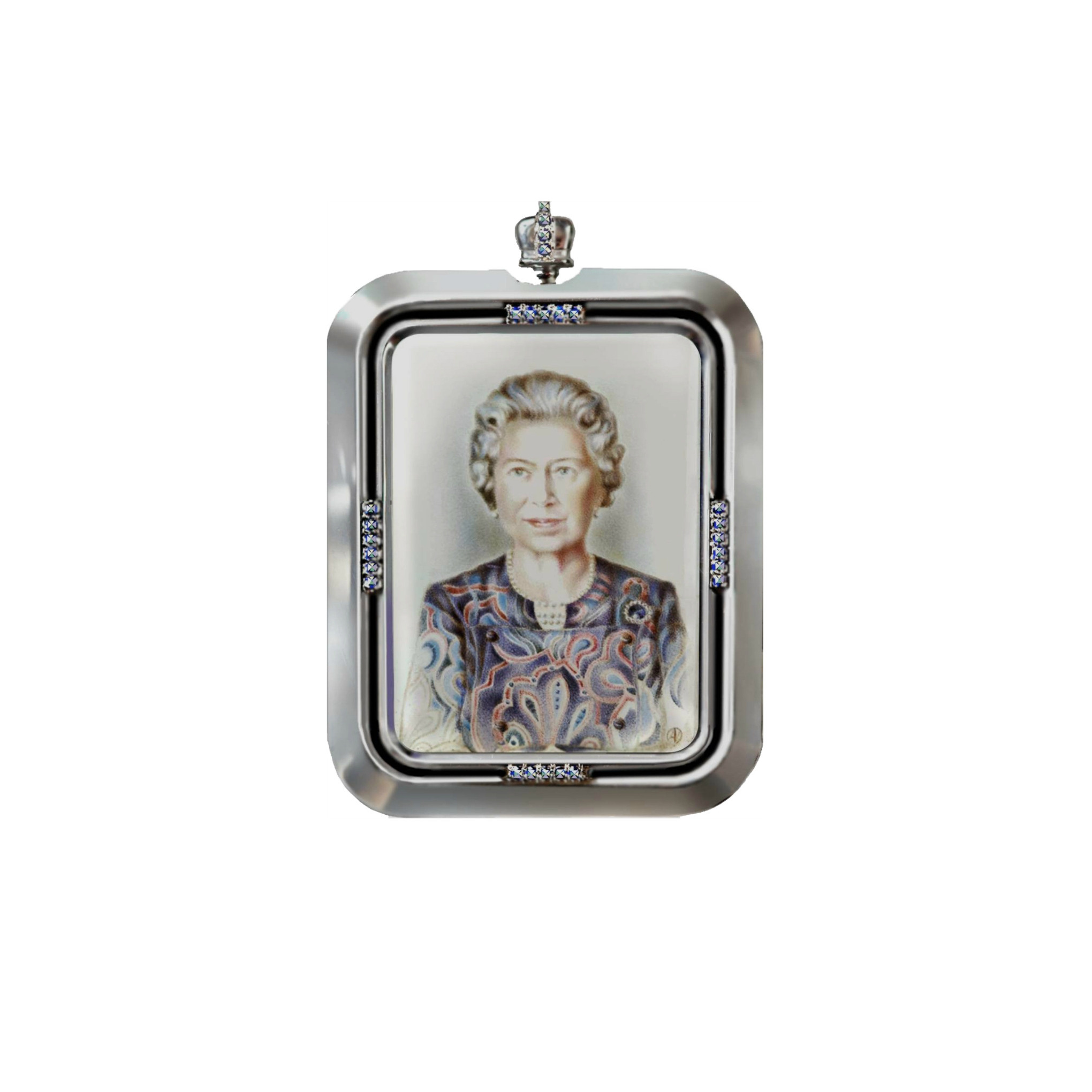 Artist Alexei Maximov. H. M. Queen Elizabeth II, 2011, enamel, silver, diamonds