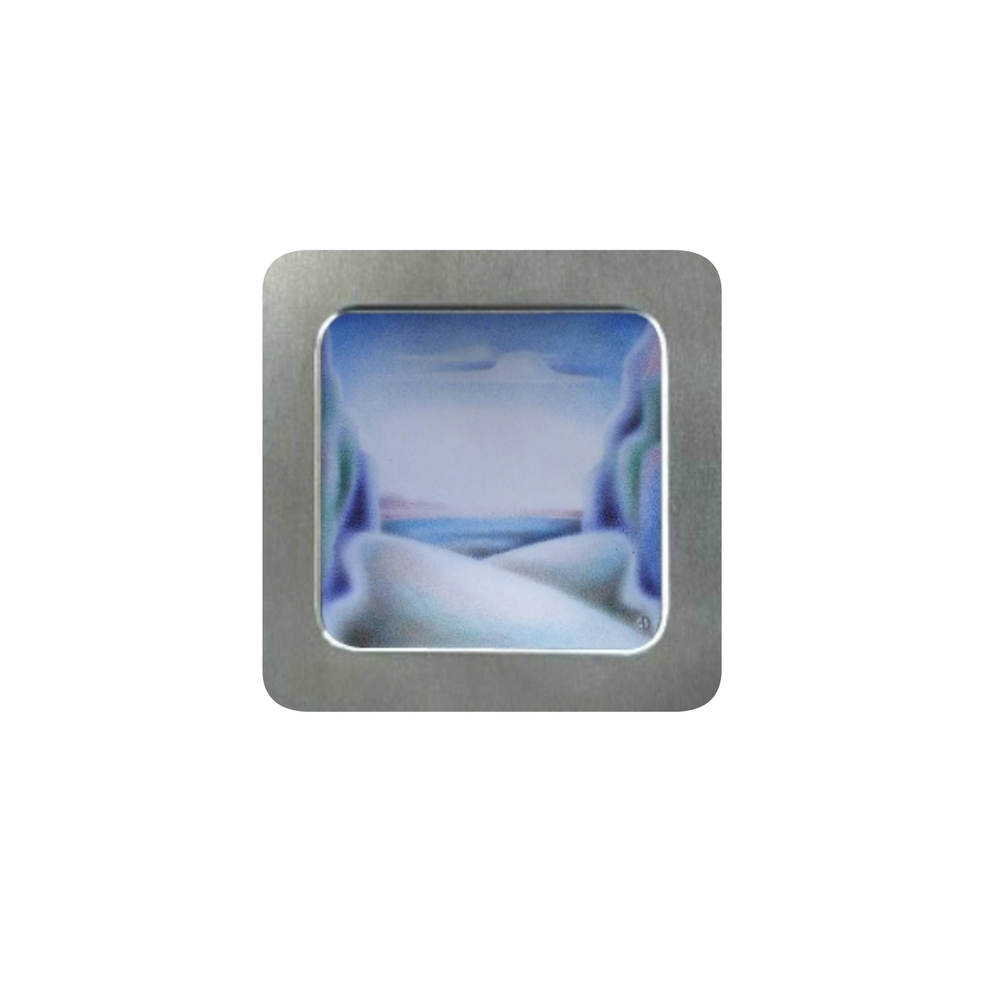 Artist Alexei Maximov. Glow, 1991, painted enamel, titanium