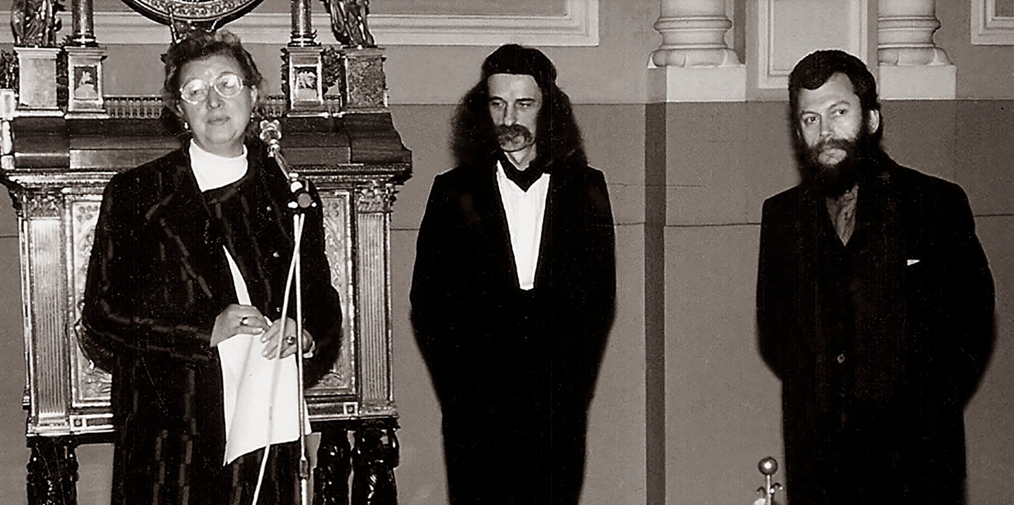 Выступление И. А. Родимцевой на открытие персональной выставки А.А. Максимова и Л.М. Эфроса,  Москва, Кремль, Оружейная Палата, 1990