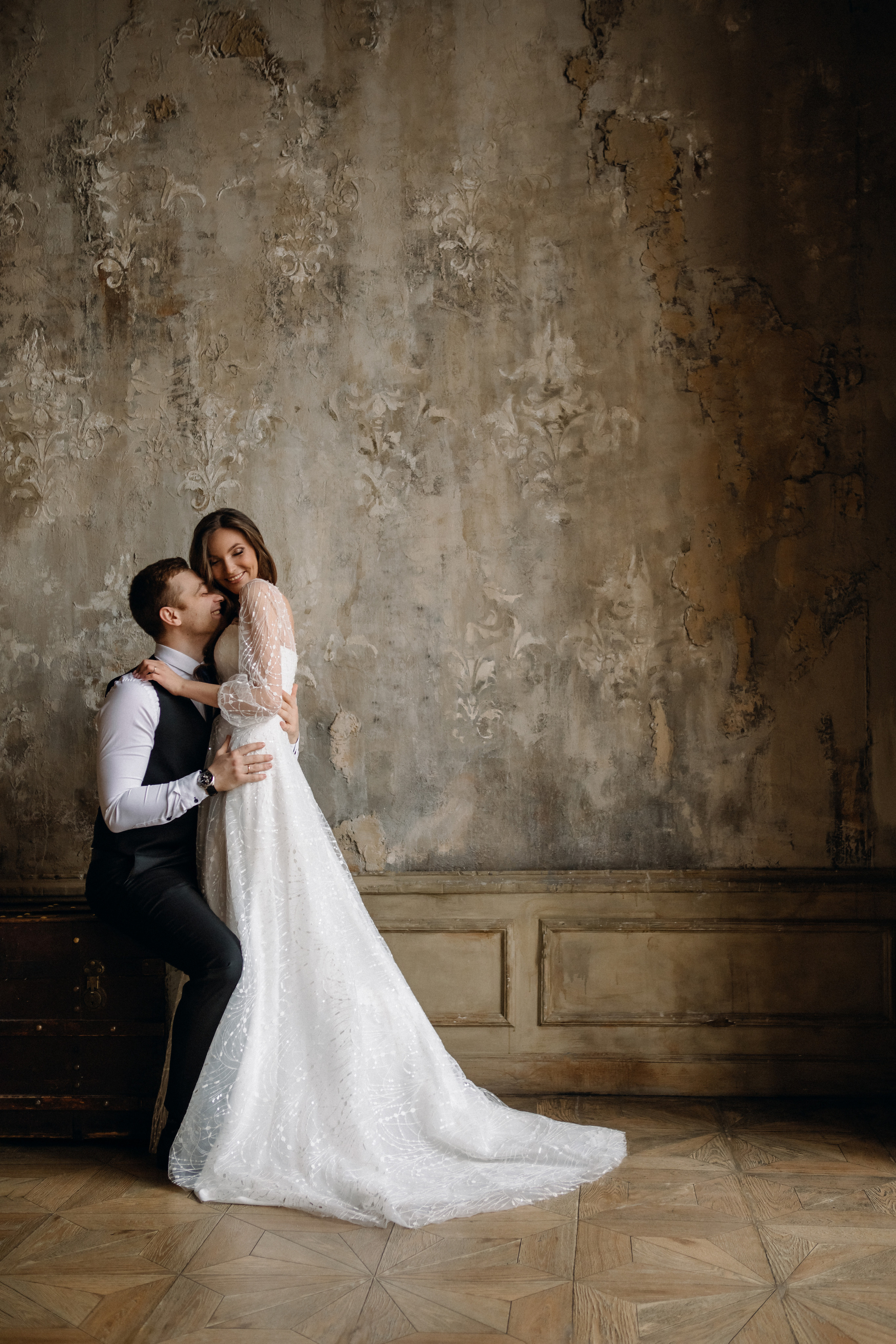 Молодожены в фотостудии Cross studio зал Янтарь