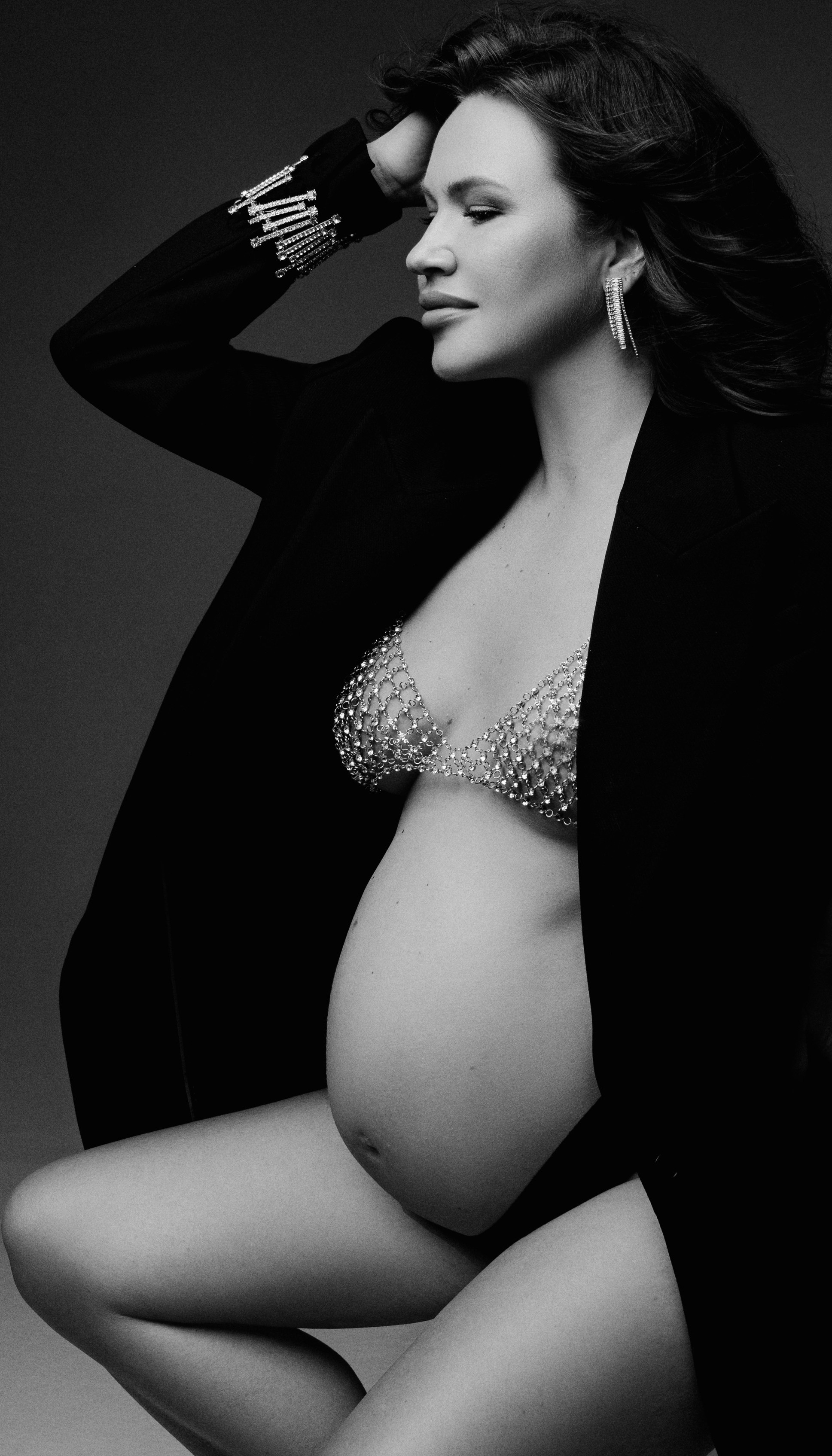 Фотосессия чб беременности в Москве 