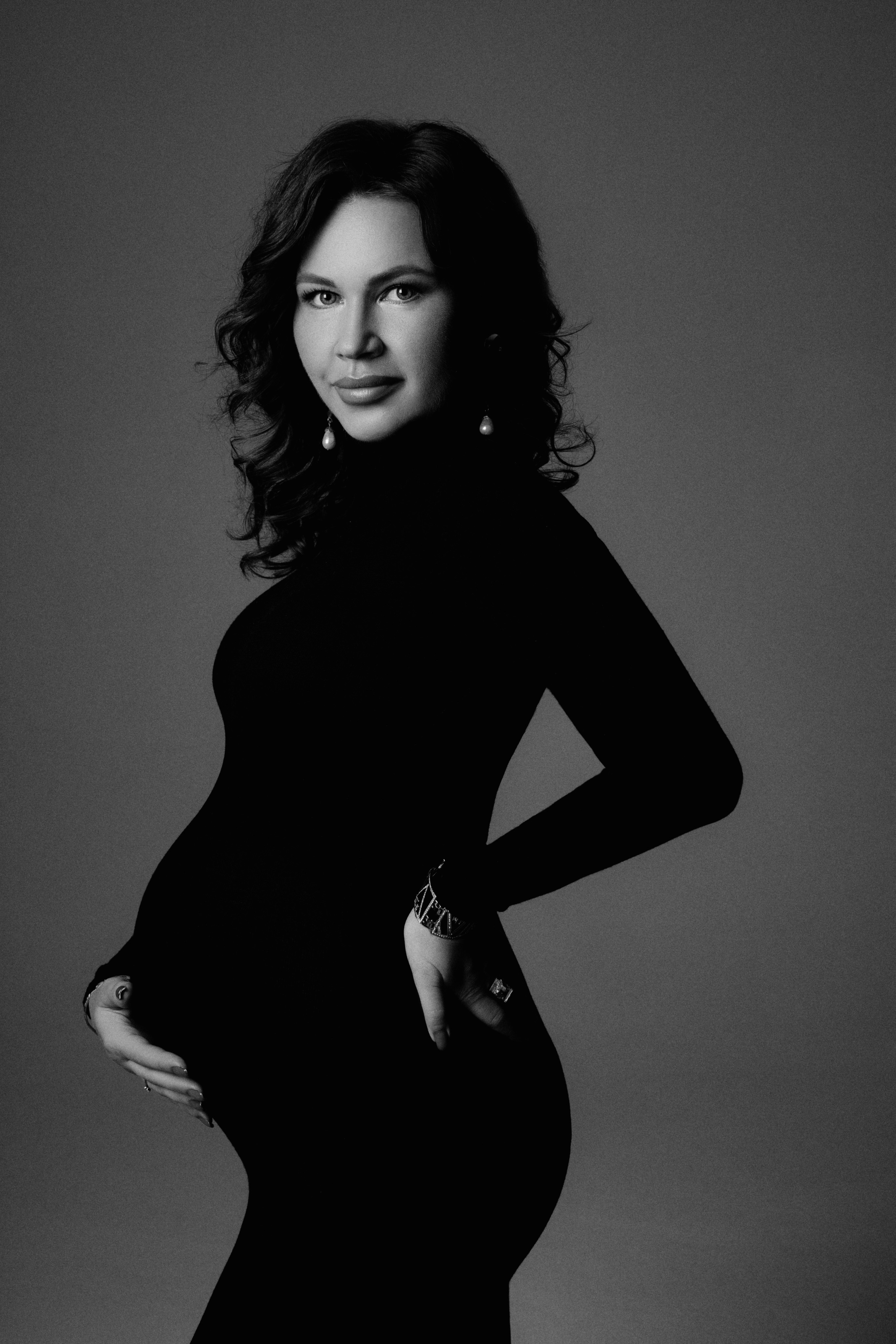 Беременная в платье лапша