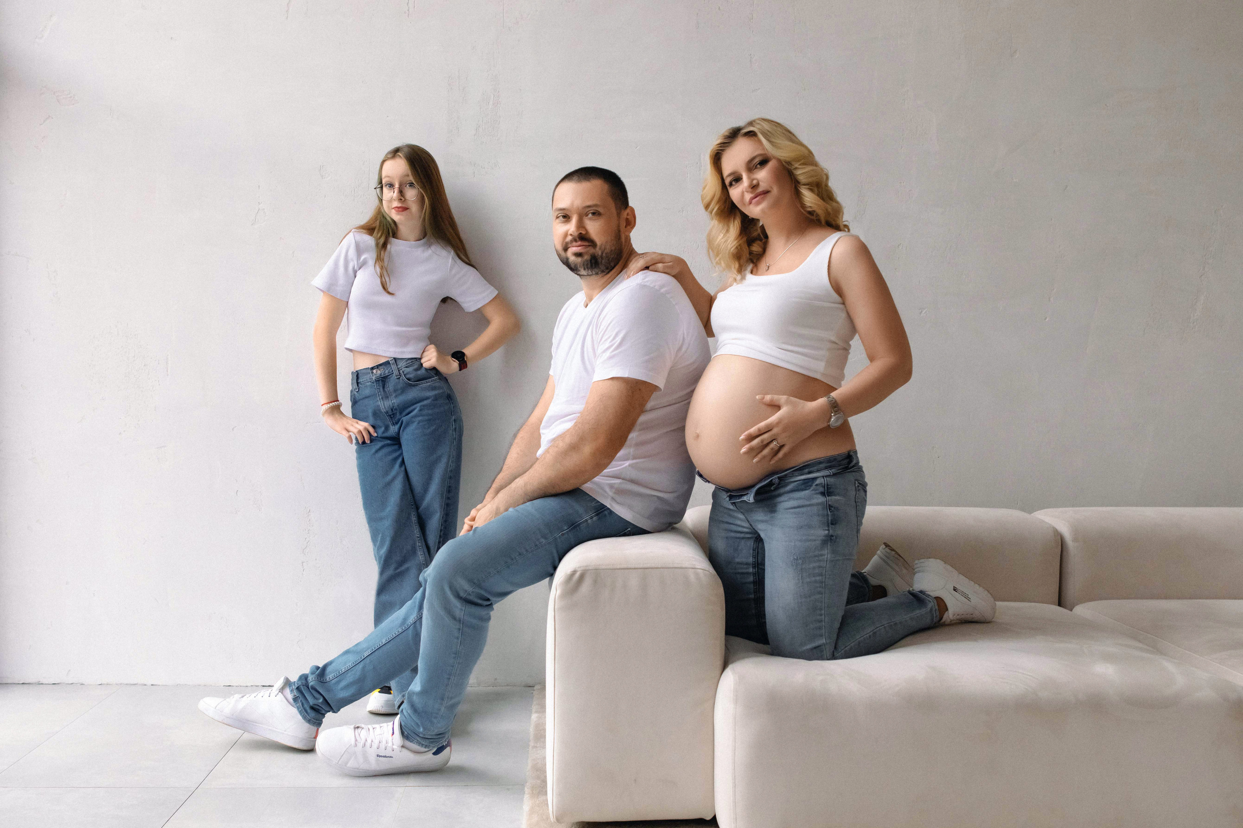 Семейная фотосессия в Москве фотостудия Мимика зал Фуджи