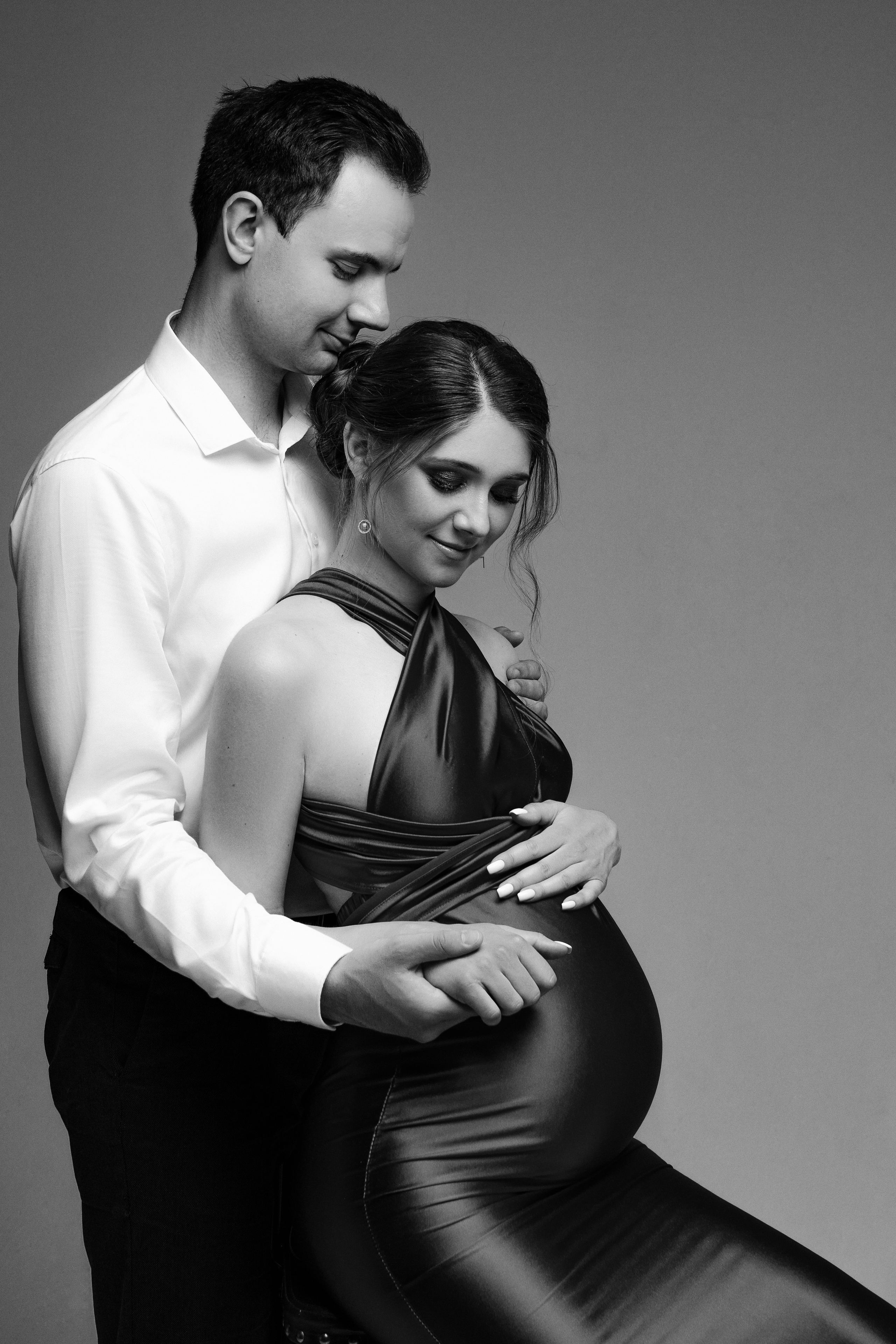 ЧБ фото беременности