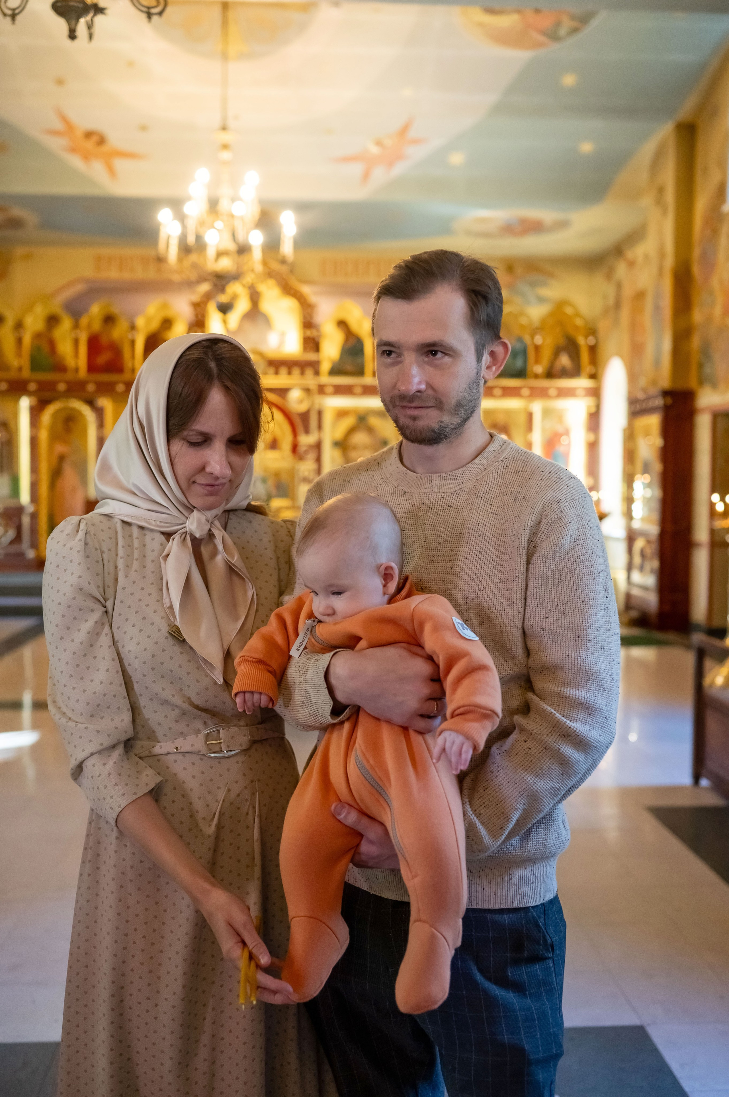 Крещение Георгия в Сергиевском храме пос. Кратово. Семейный фотограф в г. Воскресенск Наталия Молева