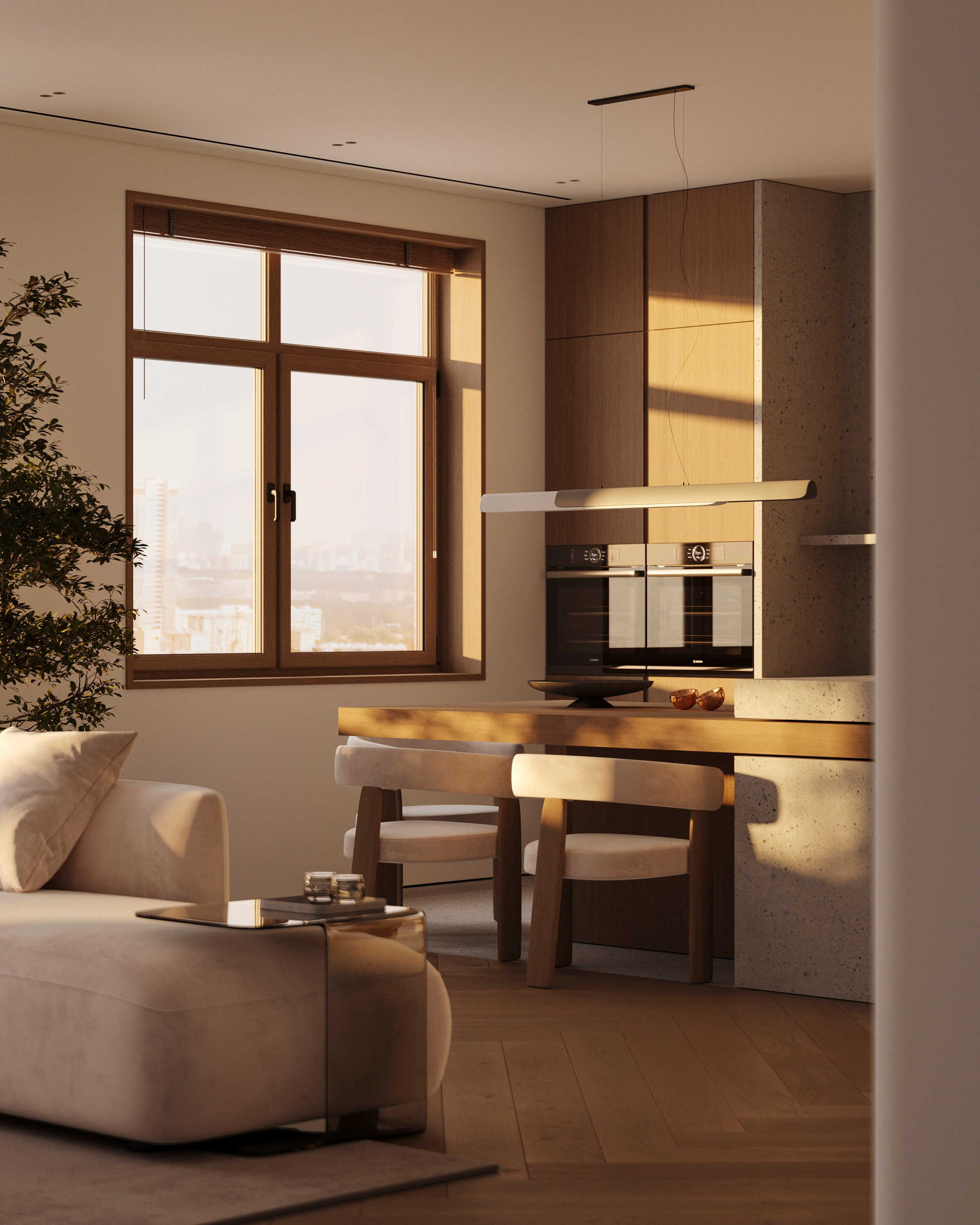 URBAN RETREAT | DESIGNER ANNE KIREEVA. Interior Visualization by Valerie Stetyukevich