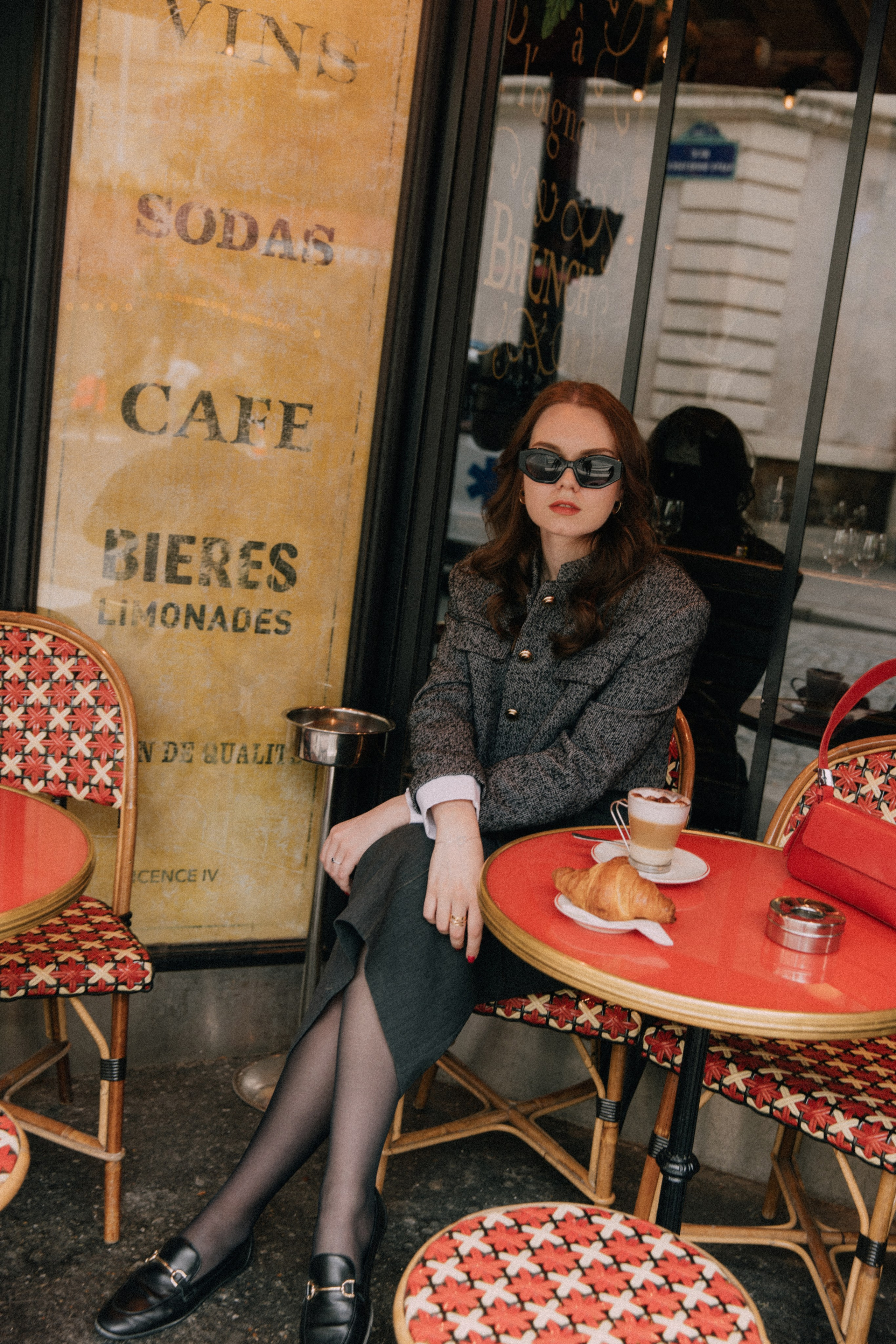On the summer terrace. Photographer in Paris