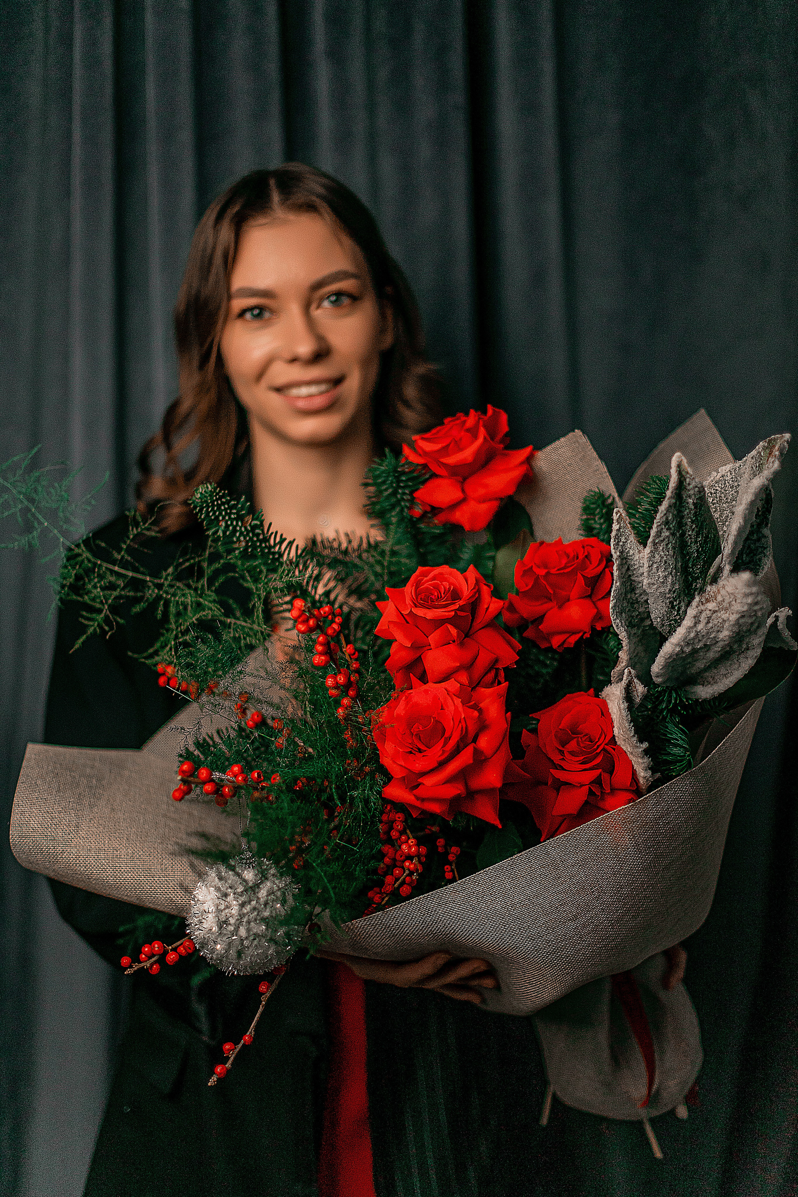 Новогодняя съемка для цветочного бутика. Семейный и индивидуальный фотограф в Ростове-на-Дону