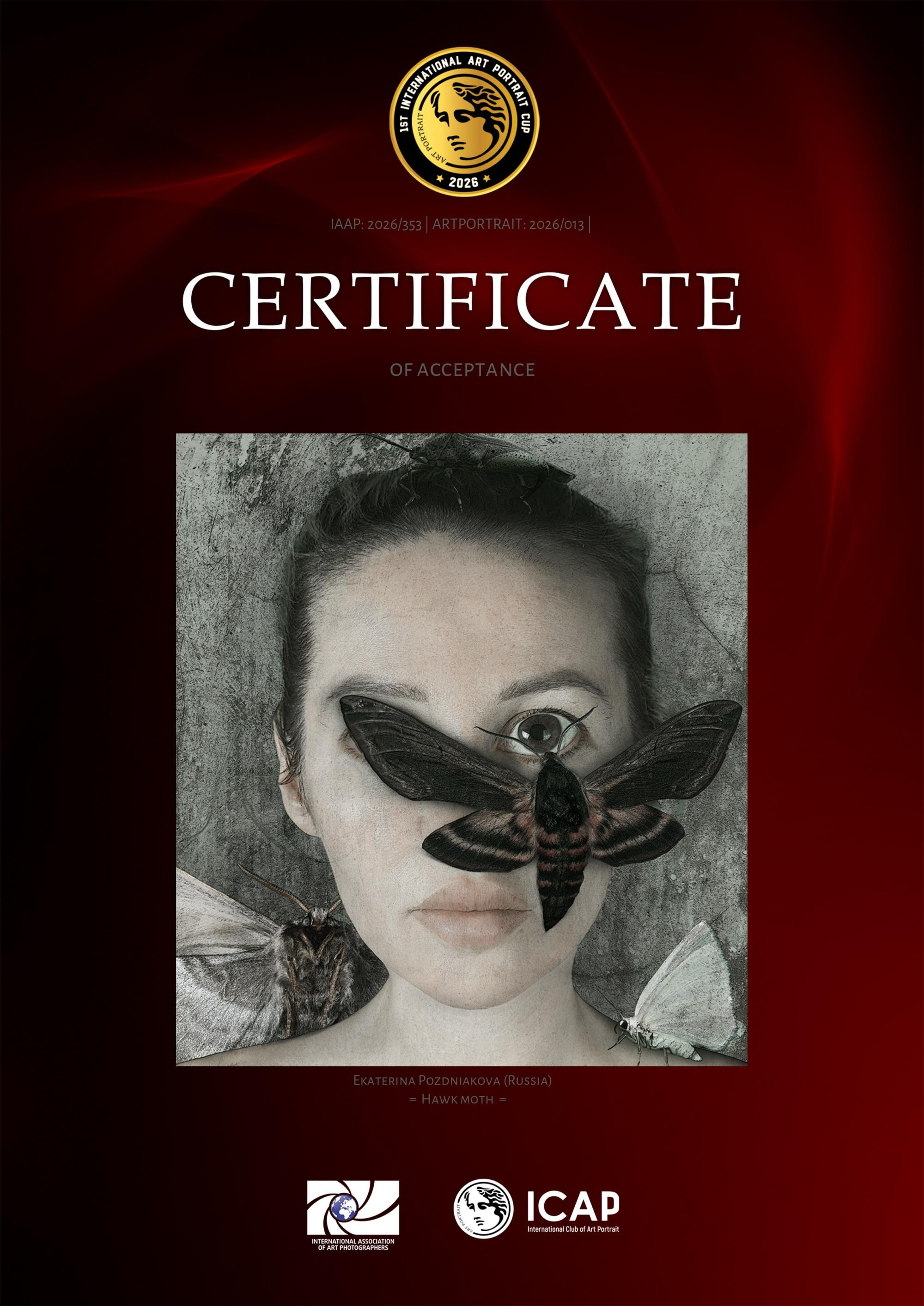 1st International Art Portrait Cup. Art Рhotographer Russia/Moscow