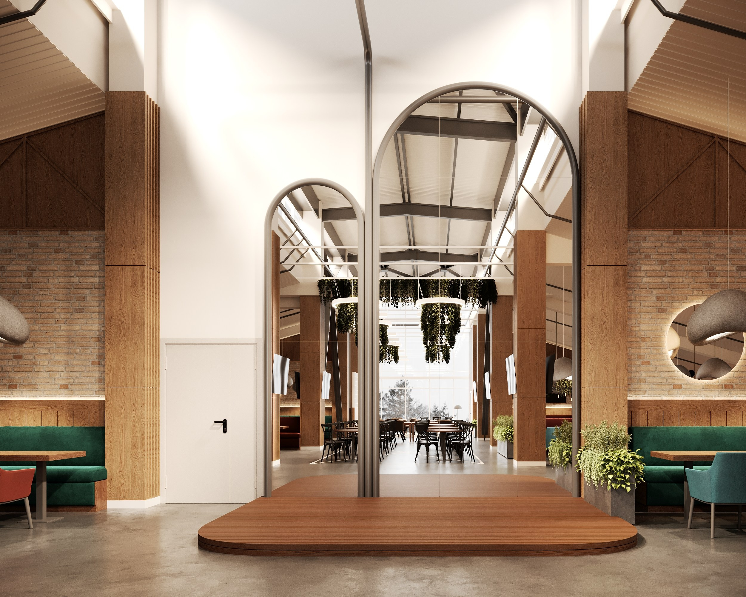 Дизайн кафе на мансардном этаже Ноябрьск. Архитектор-дизайнер в Казани