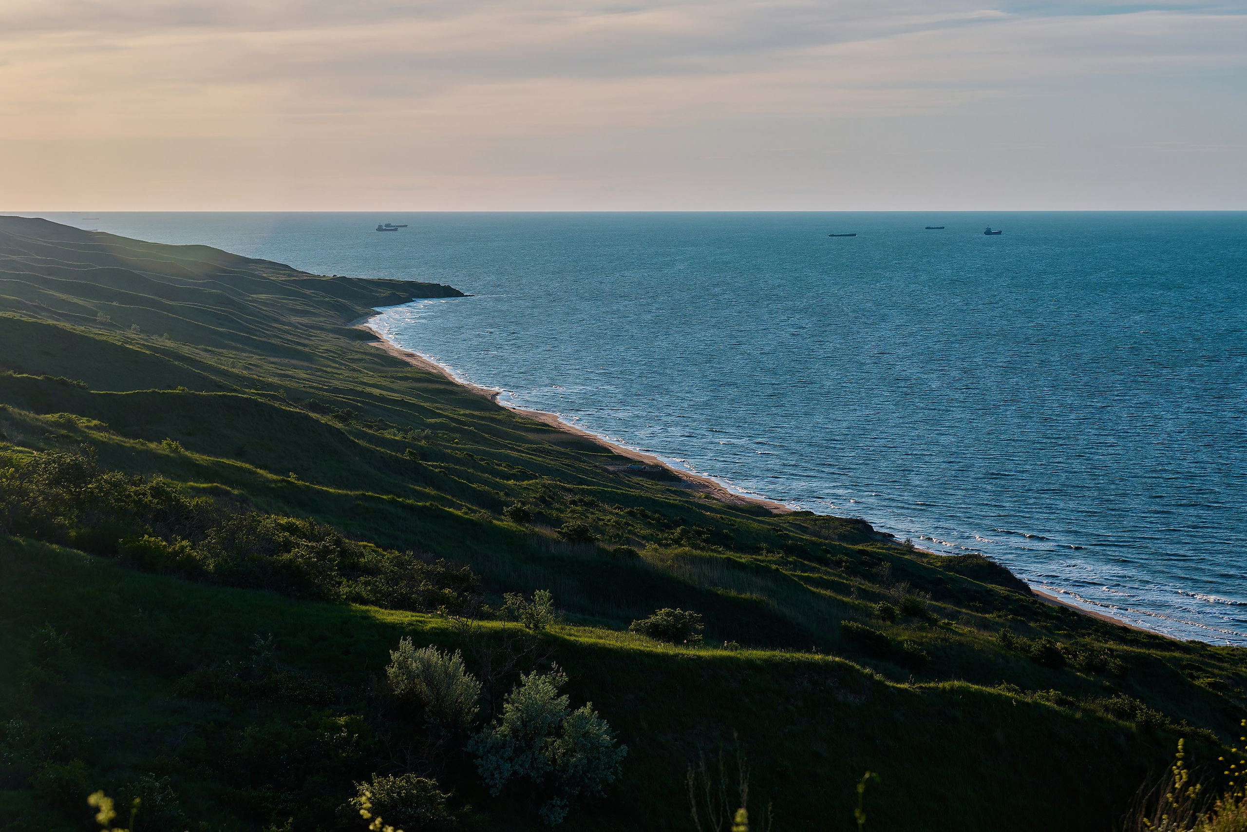 поселок Приазовский, Краснодарский край, Азовское море, побережье