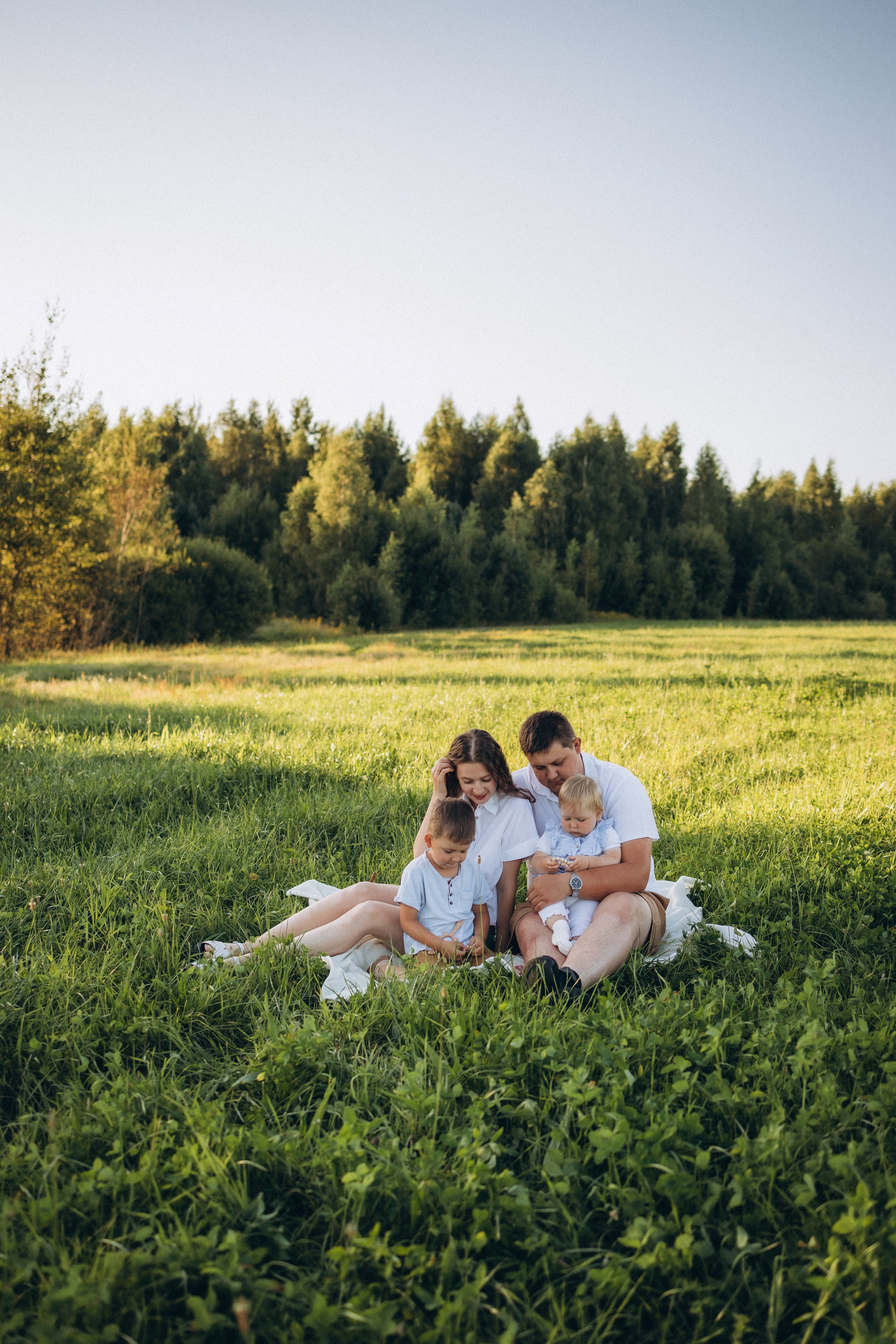 Ксюша, Вадим, Кирюша и Маша. Фотограф Елена Рябцева