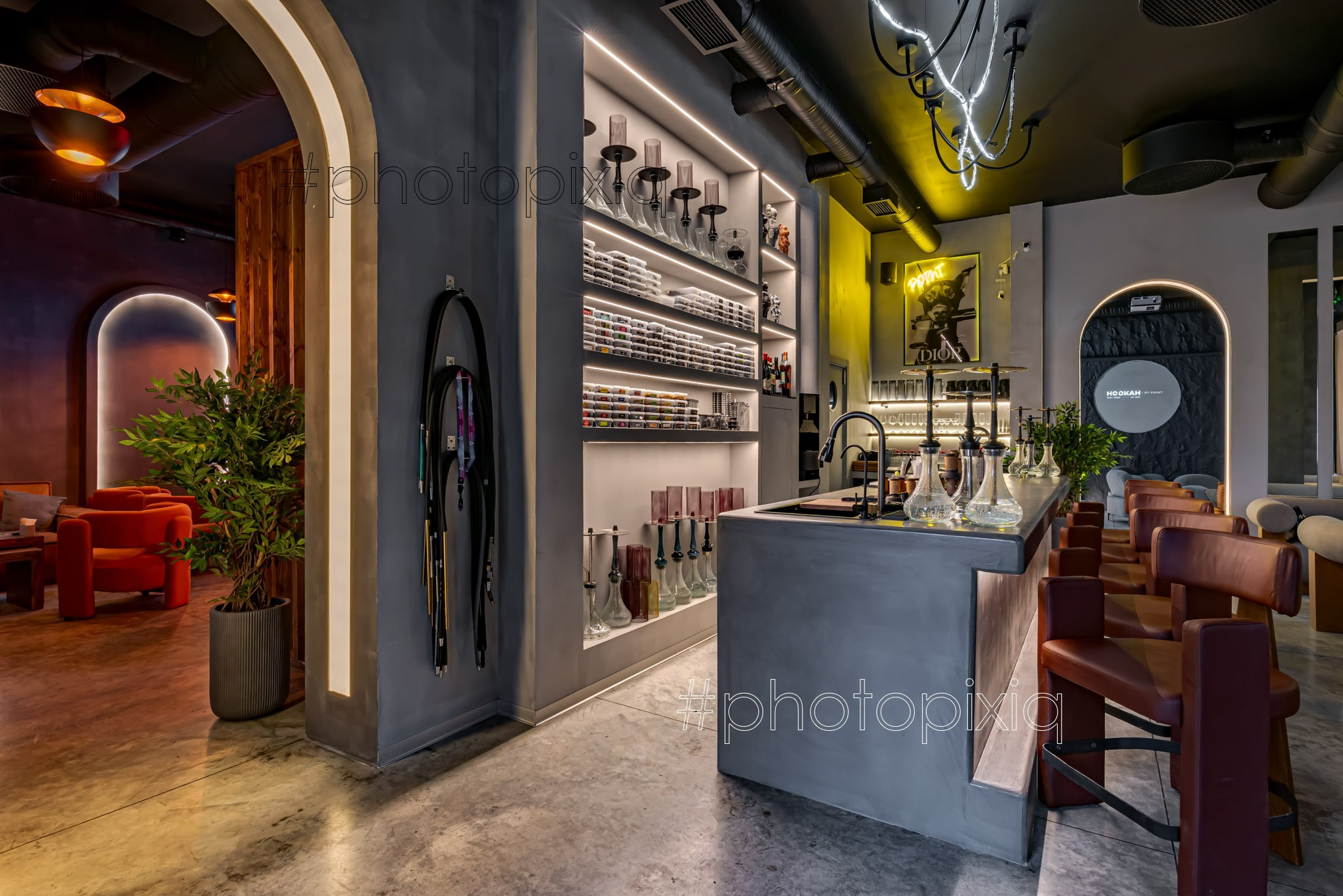 Интерьерная фотосъёмка кальянной POINT HOOKAH. Интерьерная съёмка и виртуальные туры — Интерьерный фотограф Кузнецов Сергей (photopixiq)