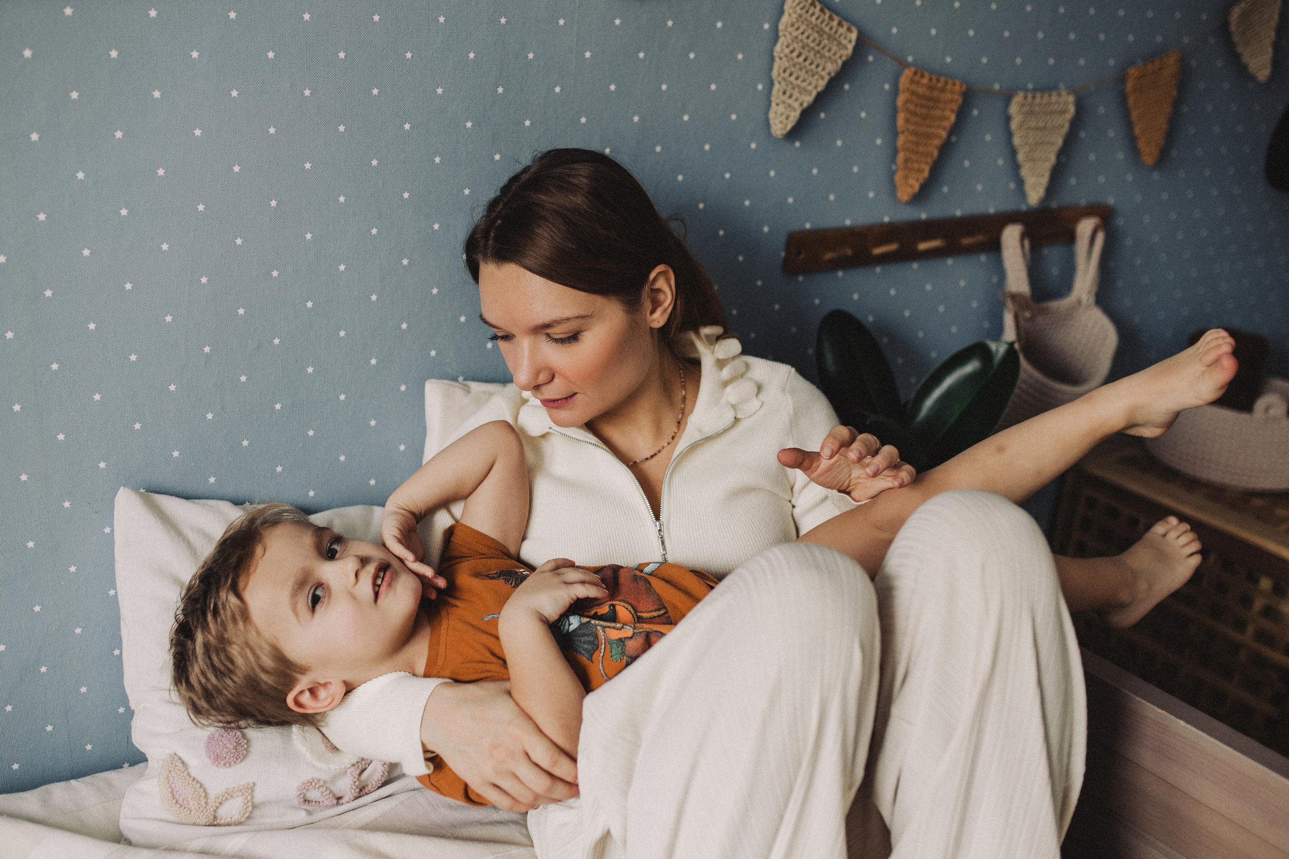 Домашняя фотосессия мама и сын. Семейный фотограф в Самаре Елена Ефимова