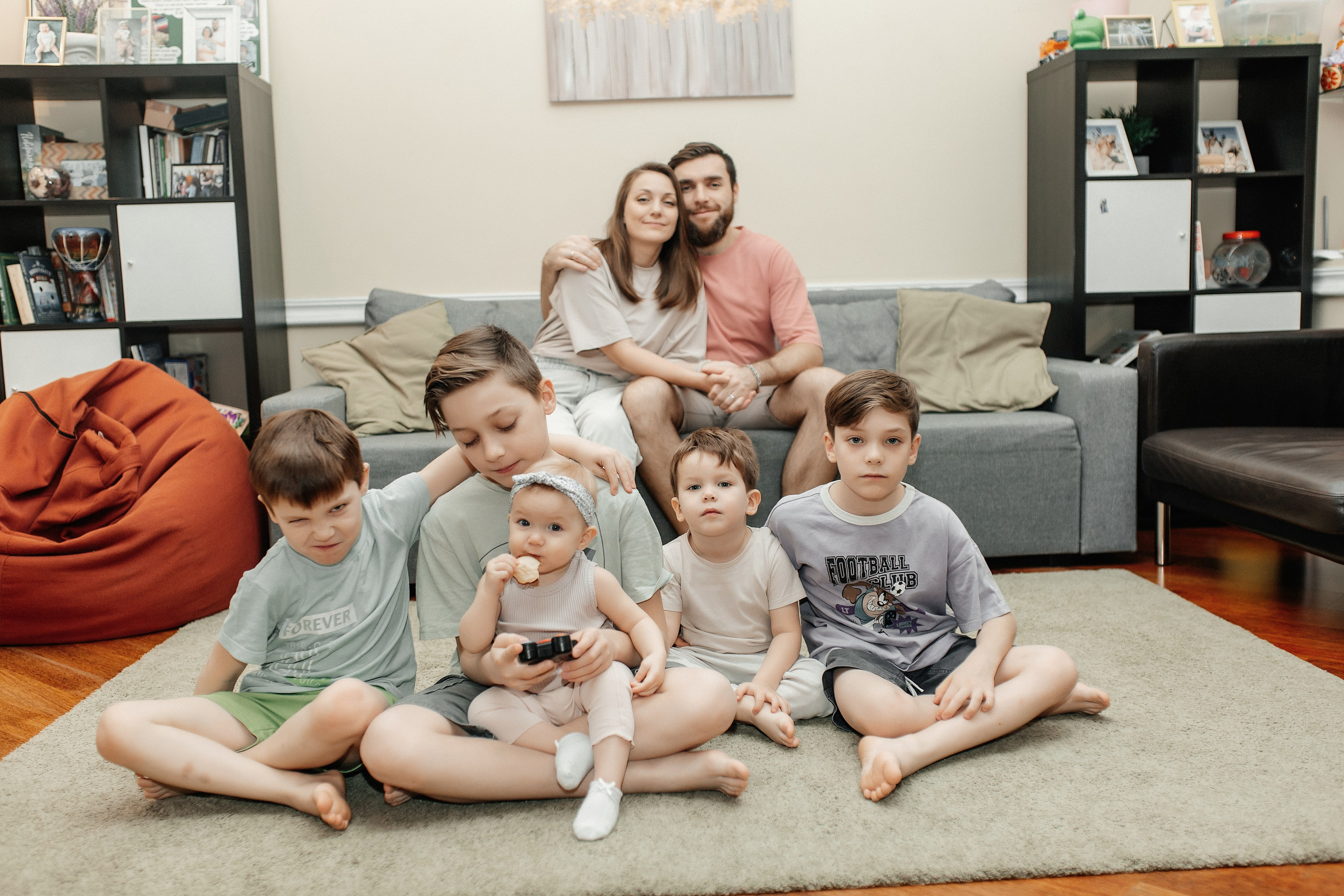 4 сыночка и лапочка дочка. Семейный фотограф в Новосибирске Екатерина Сафронова